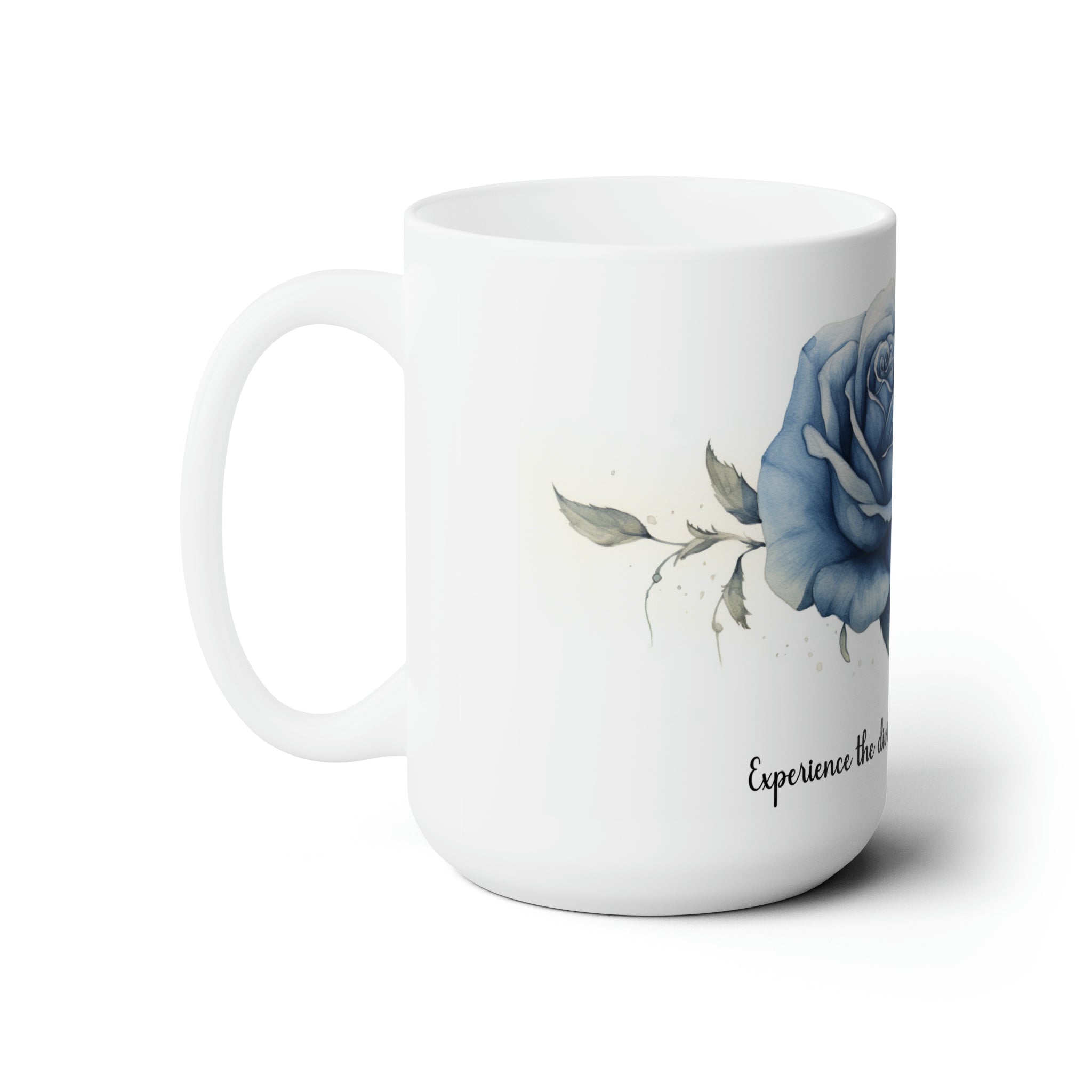 Ceramic Mug 15oz - Blue Rose