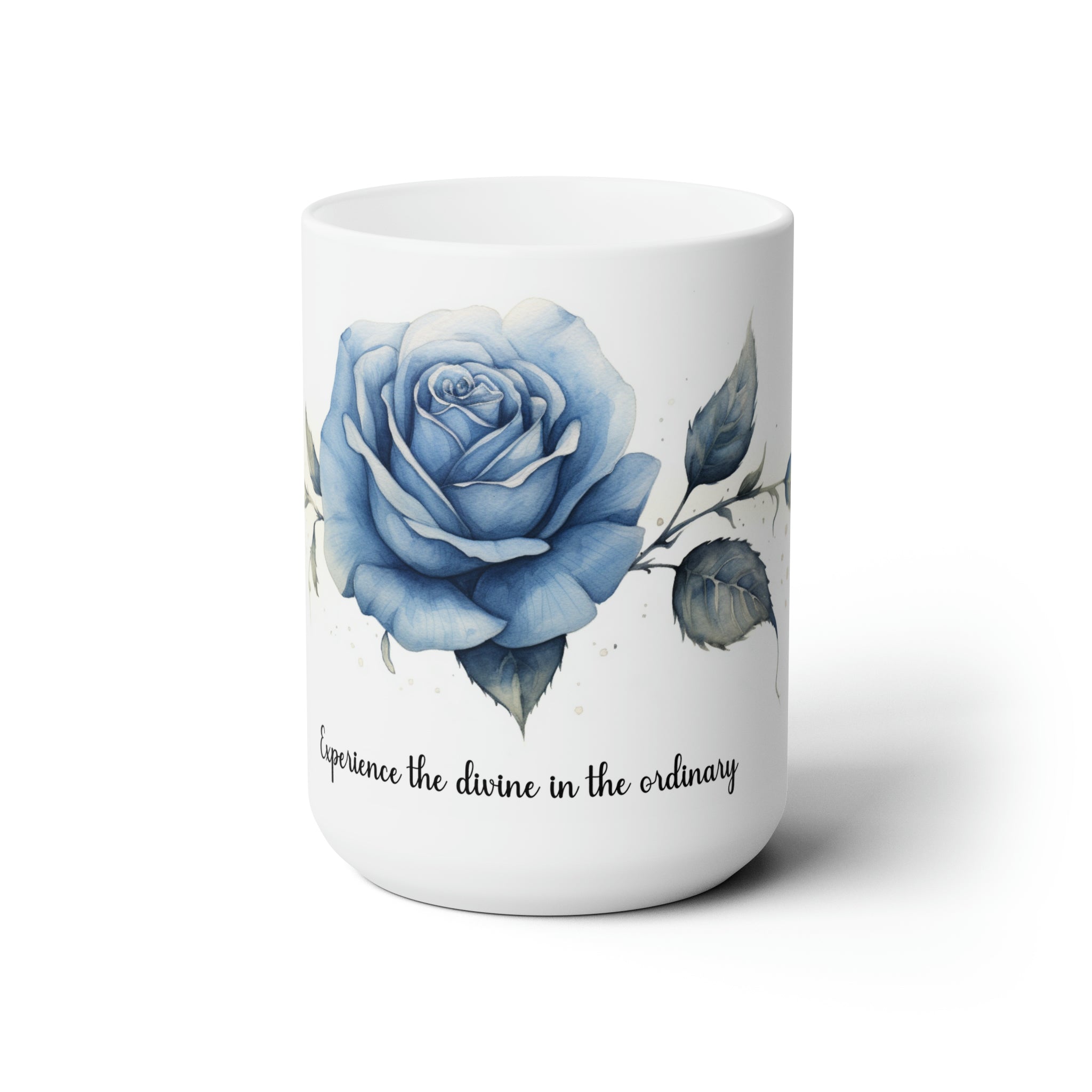 Ceramic Mug 15oz - Blue Rose