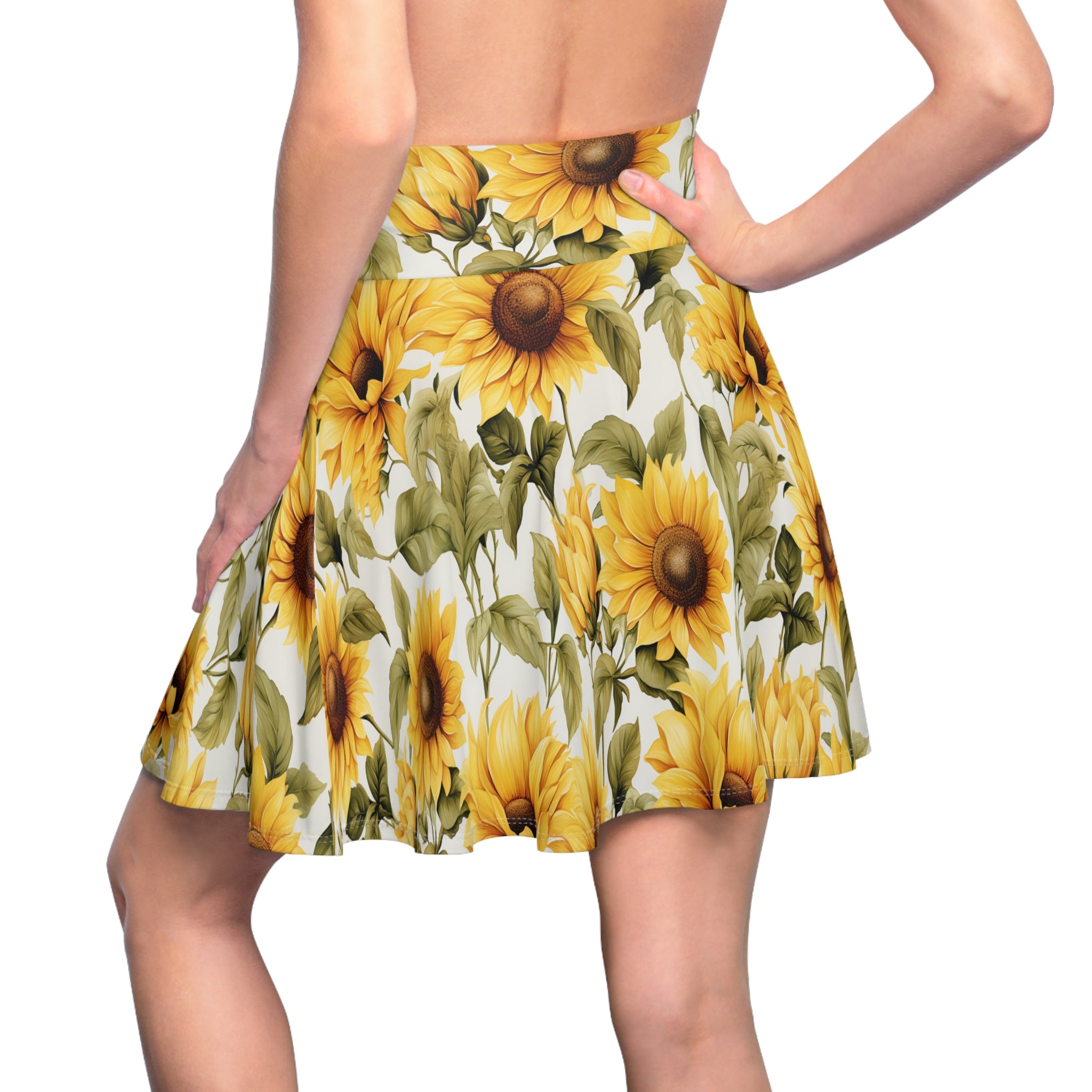 Women's Skater Skirt (AOP) - Seamless Watercolor Designs 05