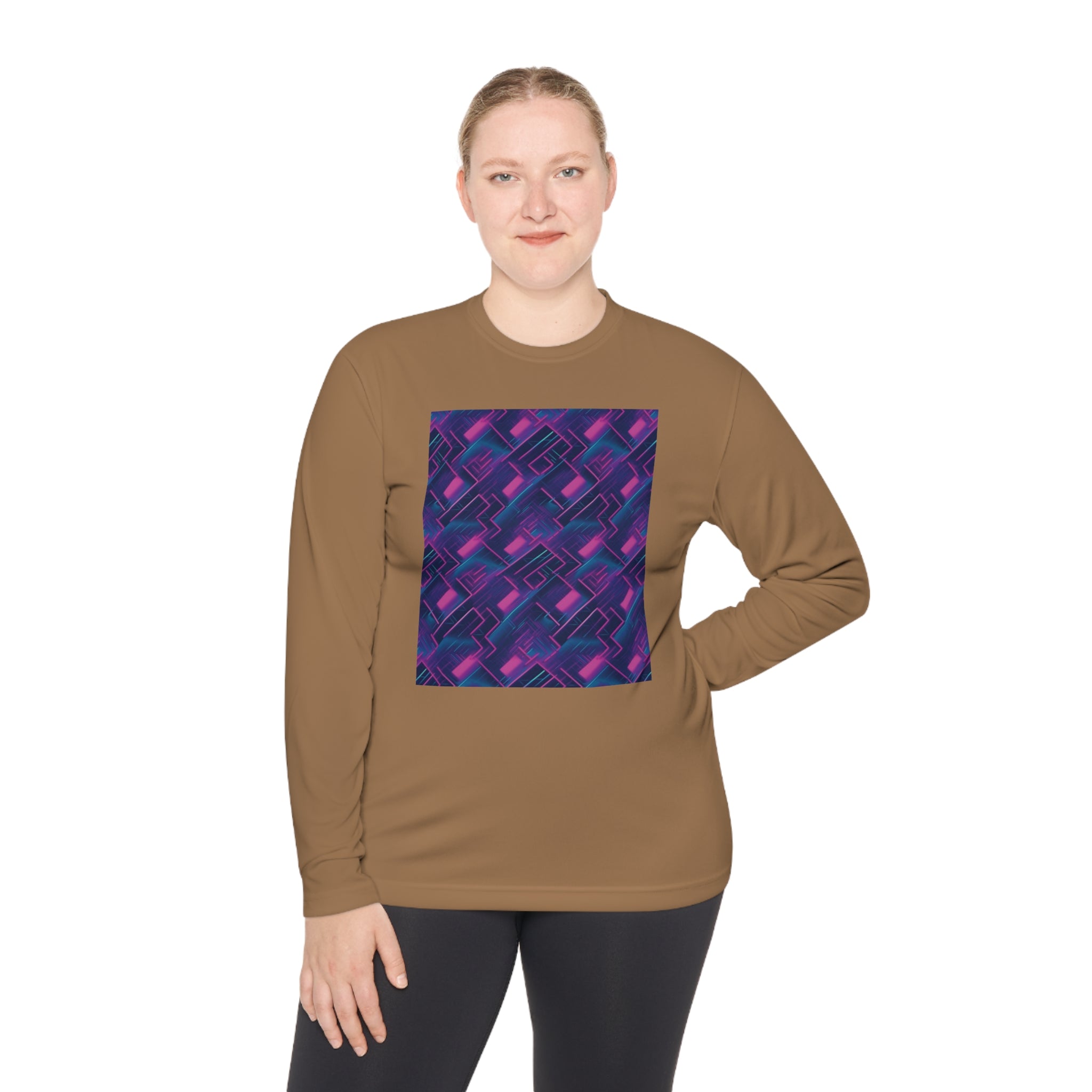 Unisex Lightweight Long Sleeve Tee (AOP) - Abstract Designs 04