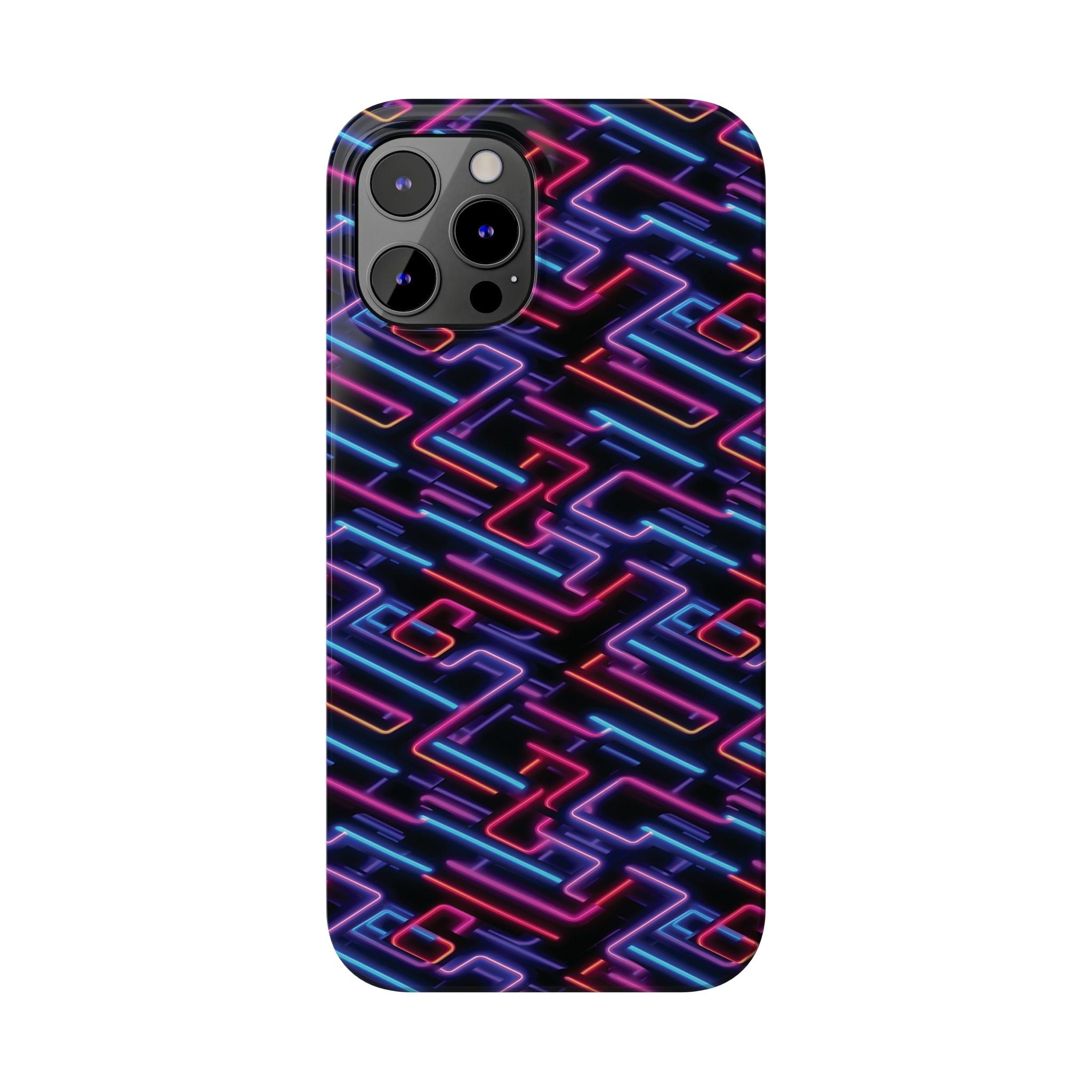 Slim Phone Cases (AOP) - Seamless Neon Designs 01