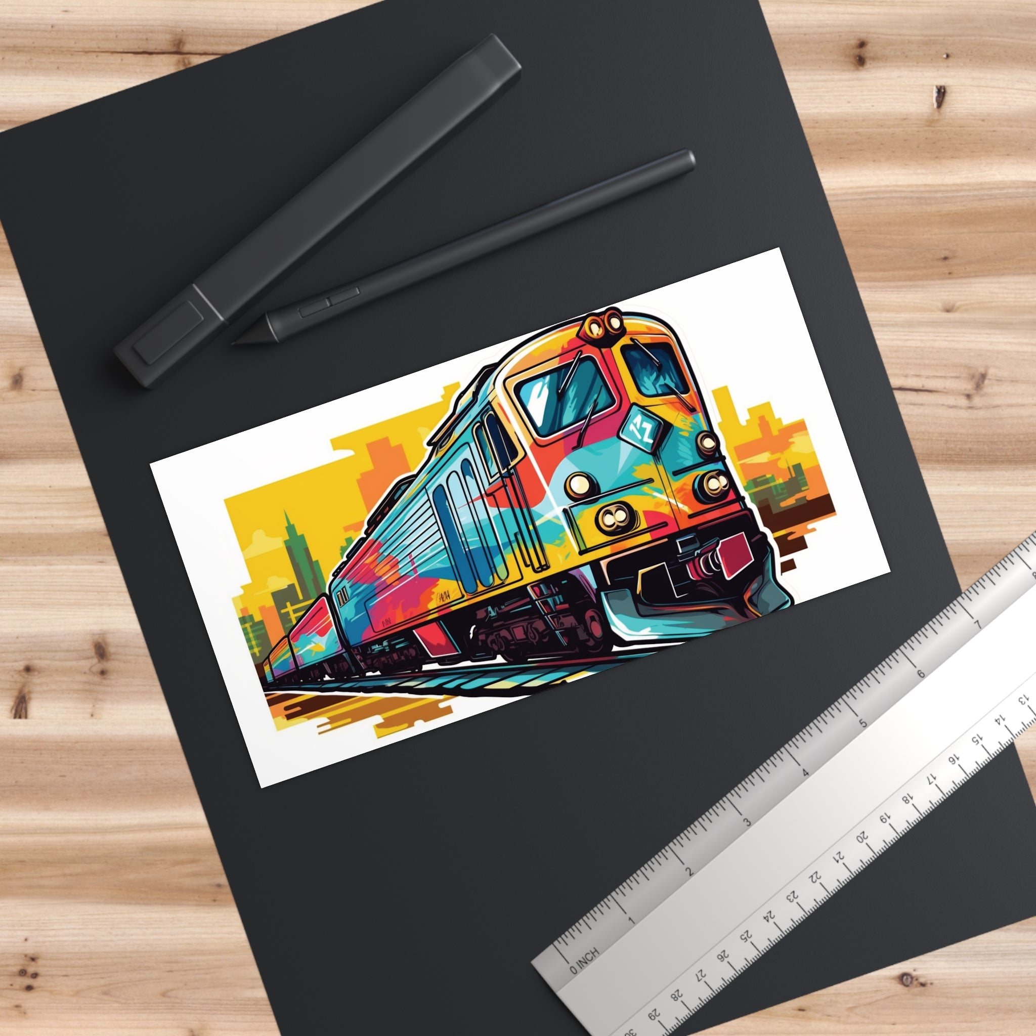 Bumper Stickers - Pop Art Designs, Train