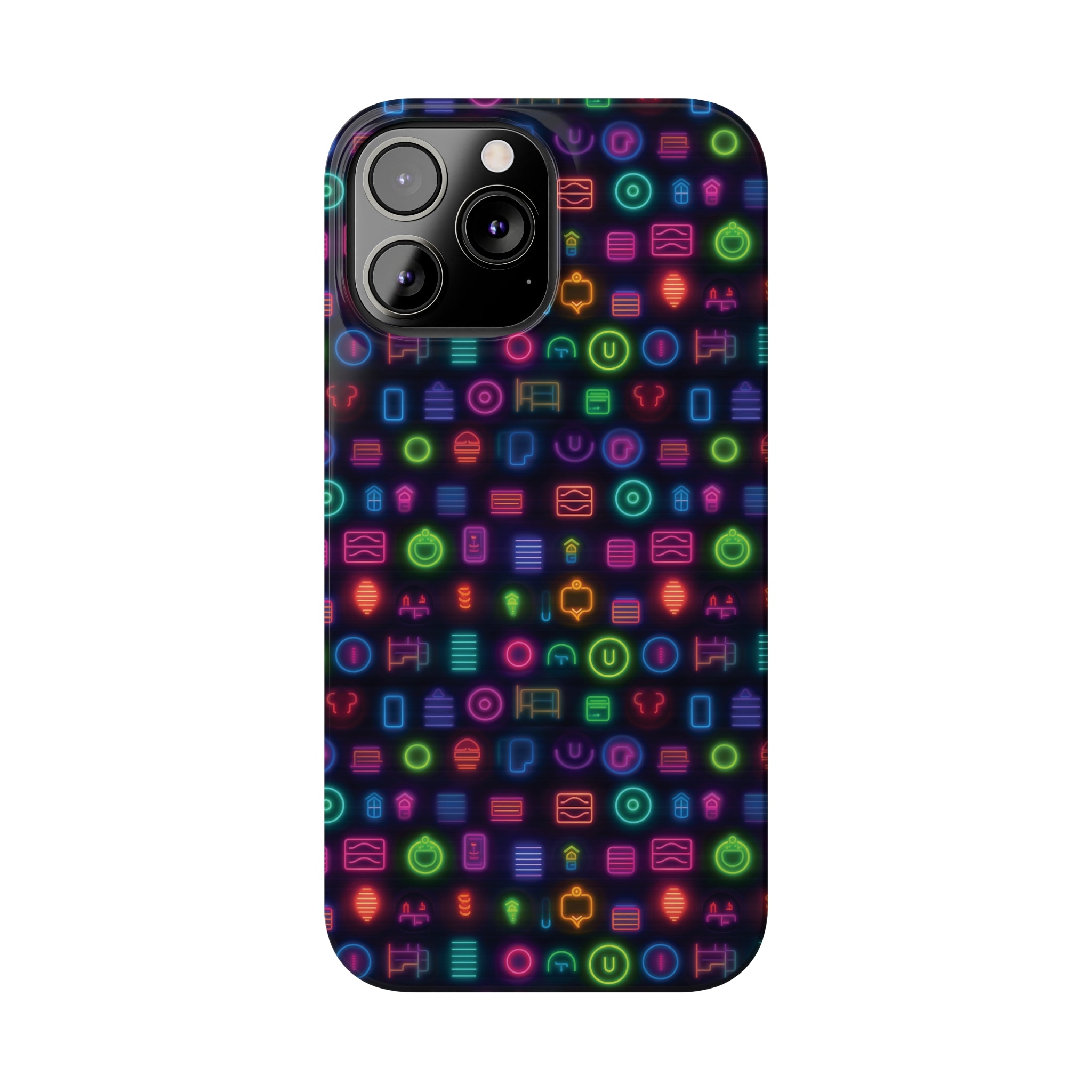 Slim Phone Cases (AOP) - Seamless Neon Designs 02