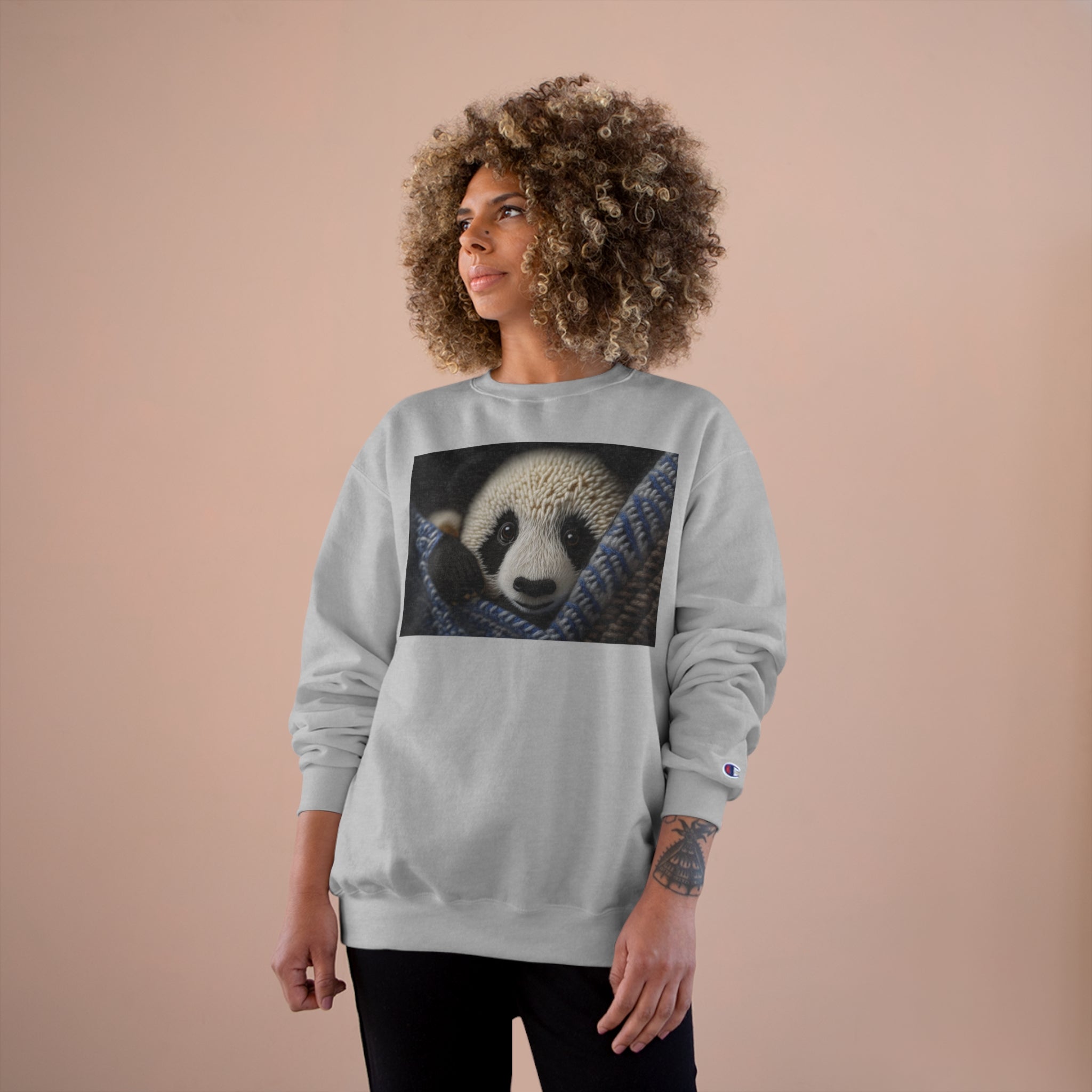 Champion Sweatshirt - Knit Animals, Giant Panda Cub