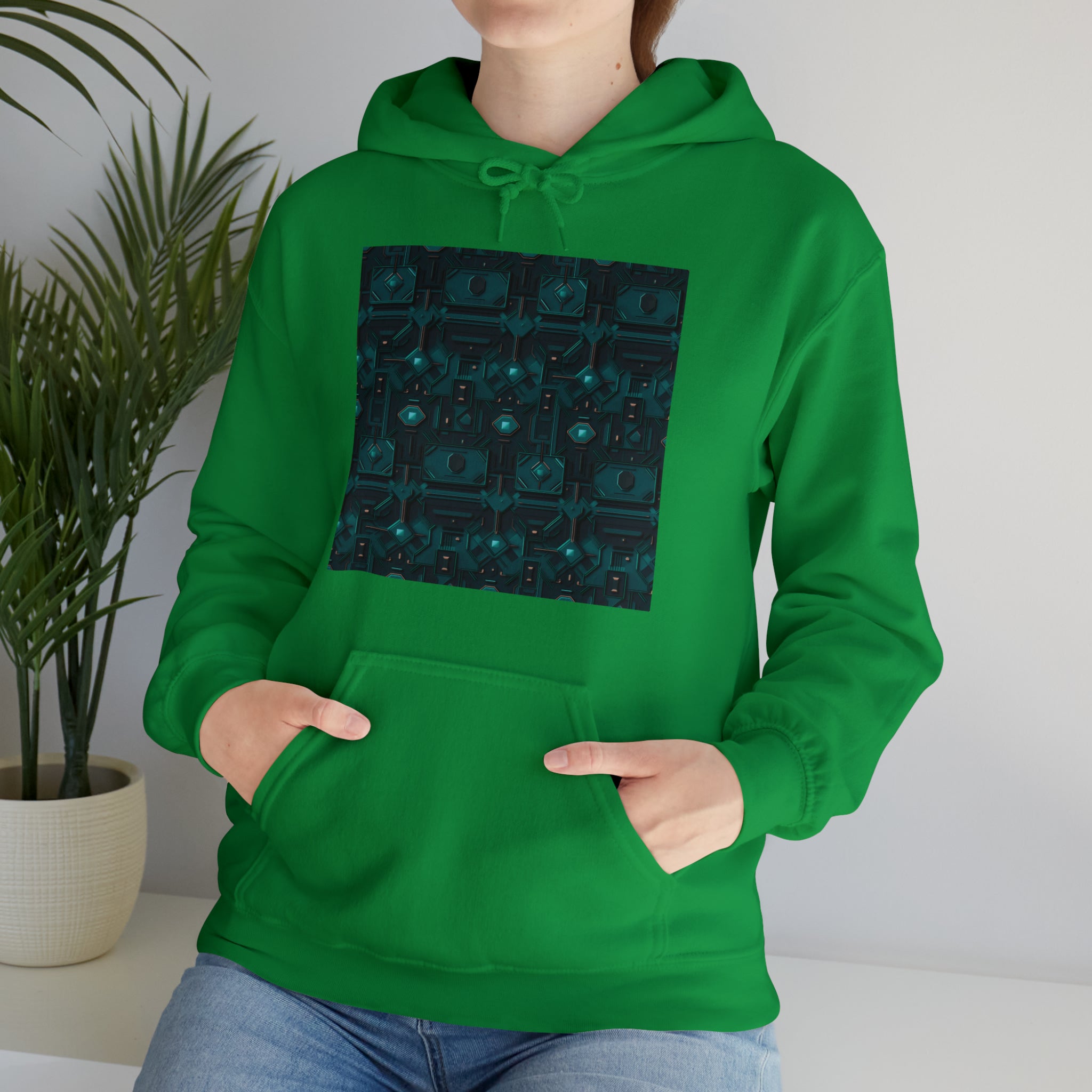 Unisex Heavy Blend™ Hooded Sweatshirt - Abstract Neon Designs 10