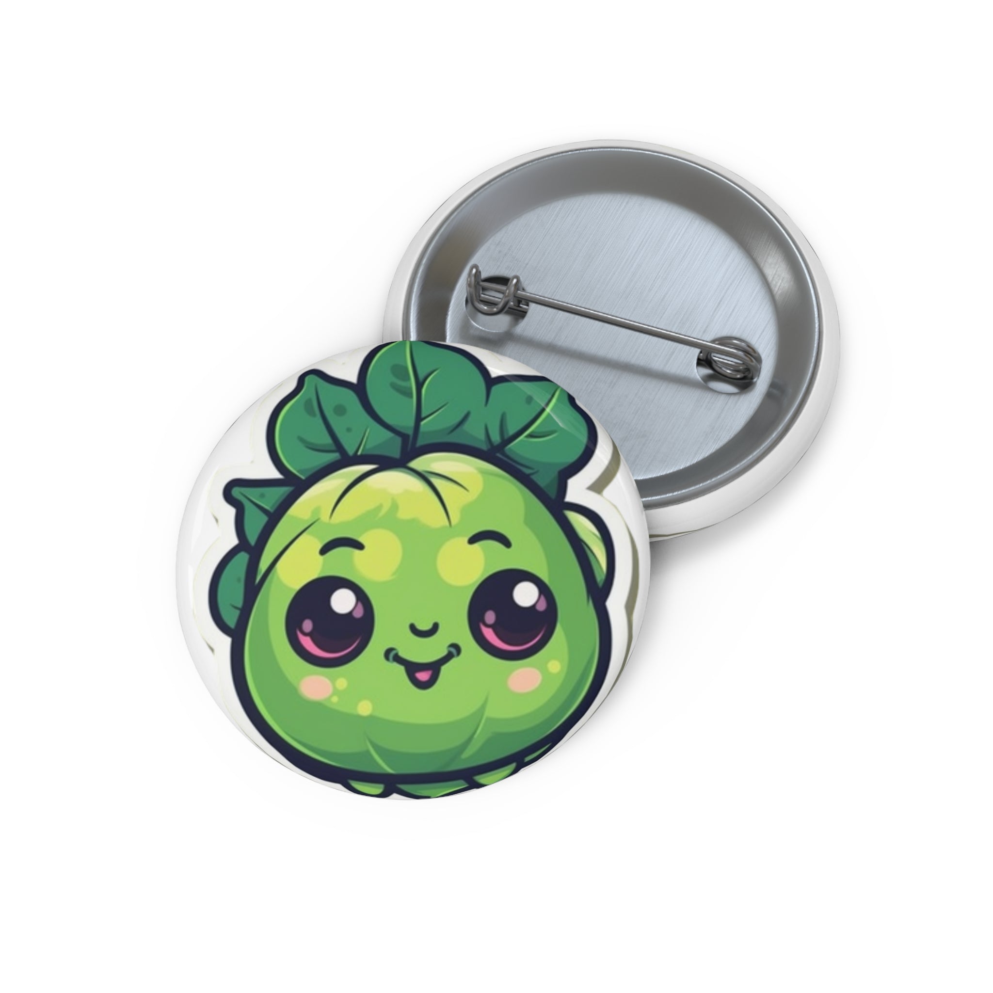 Custom Pin Buttons - Brussels Sprout