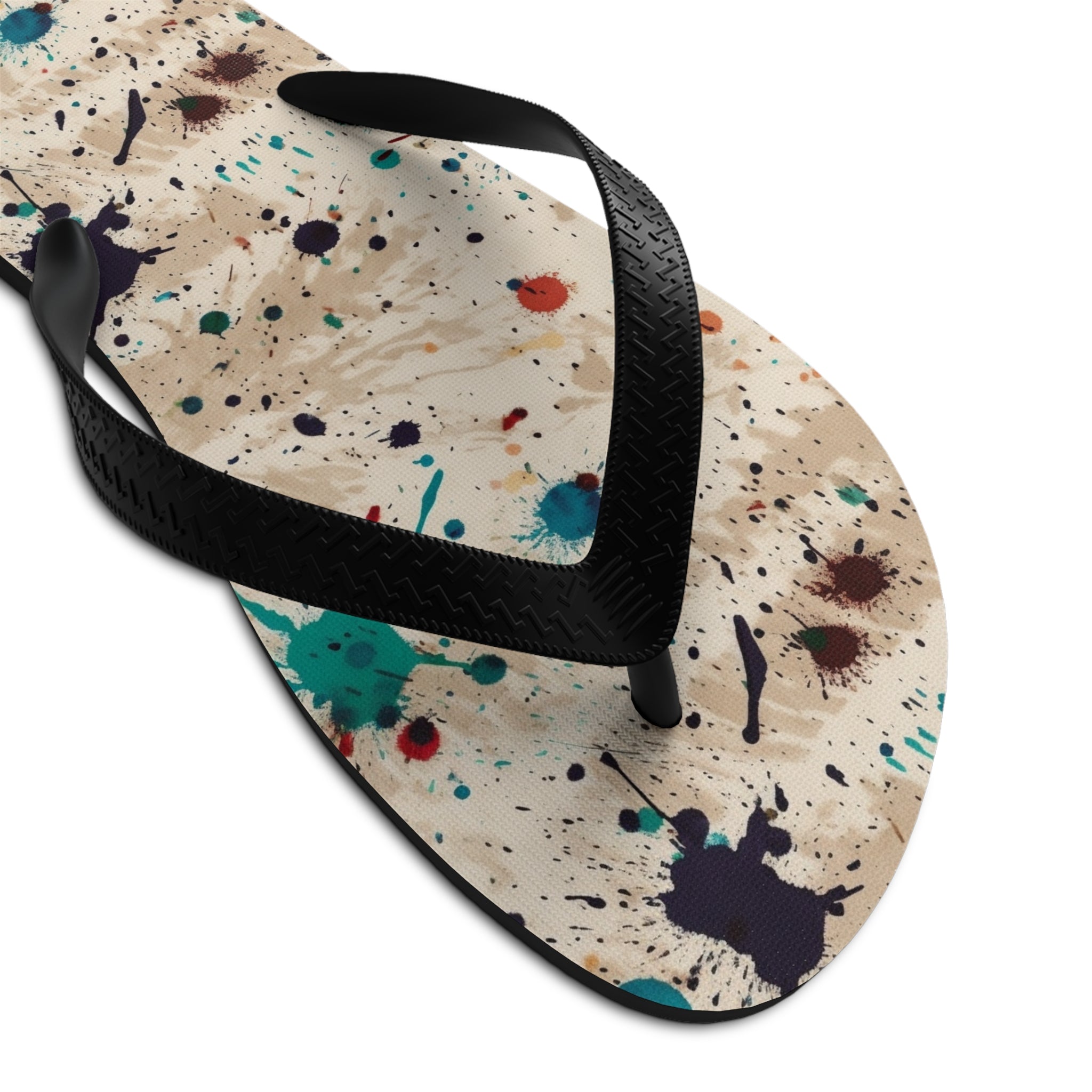 Unisex Flip-Flops (AOP) - Seamless Color Splatter Designs 07