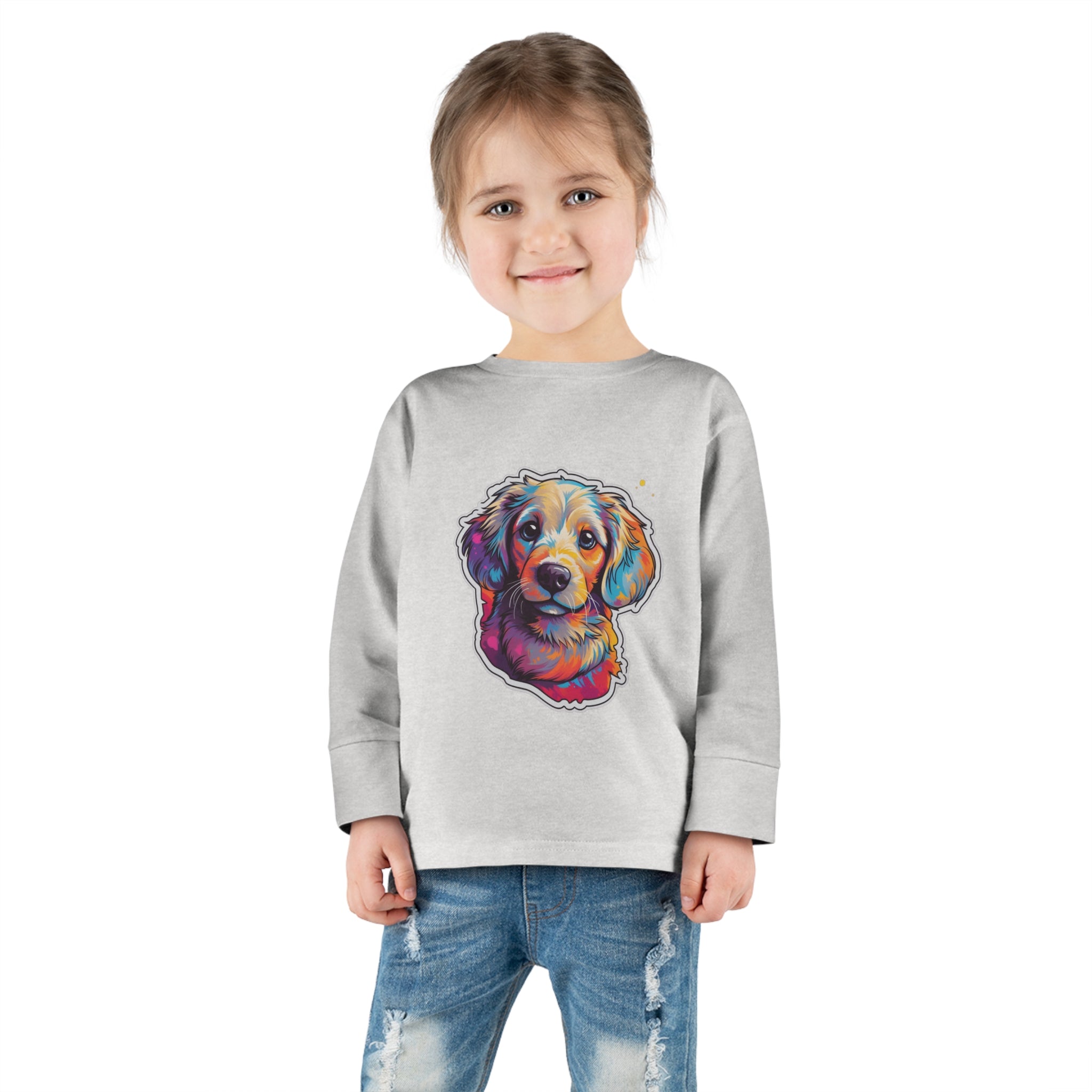 Toddler Long Sleeve Tee - Puppies 08