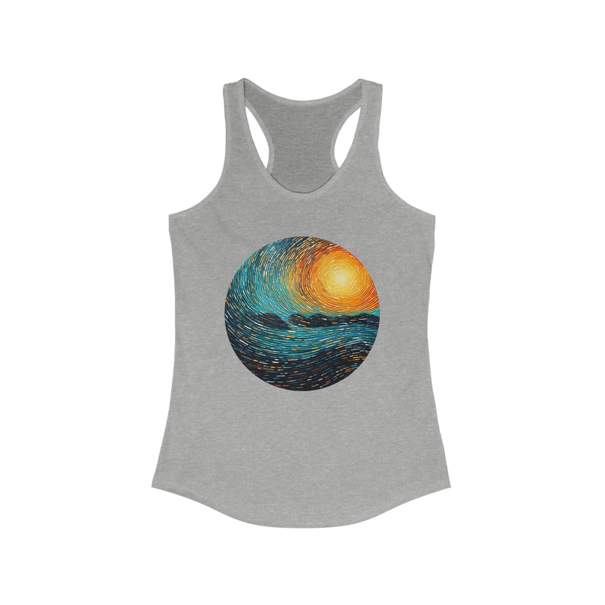 Women's Ideal Racerback Tank - Pointillism Designs 15