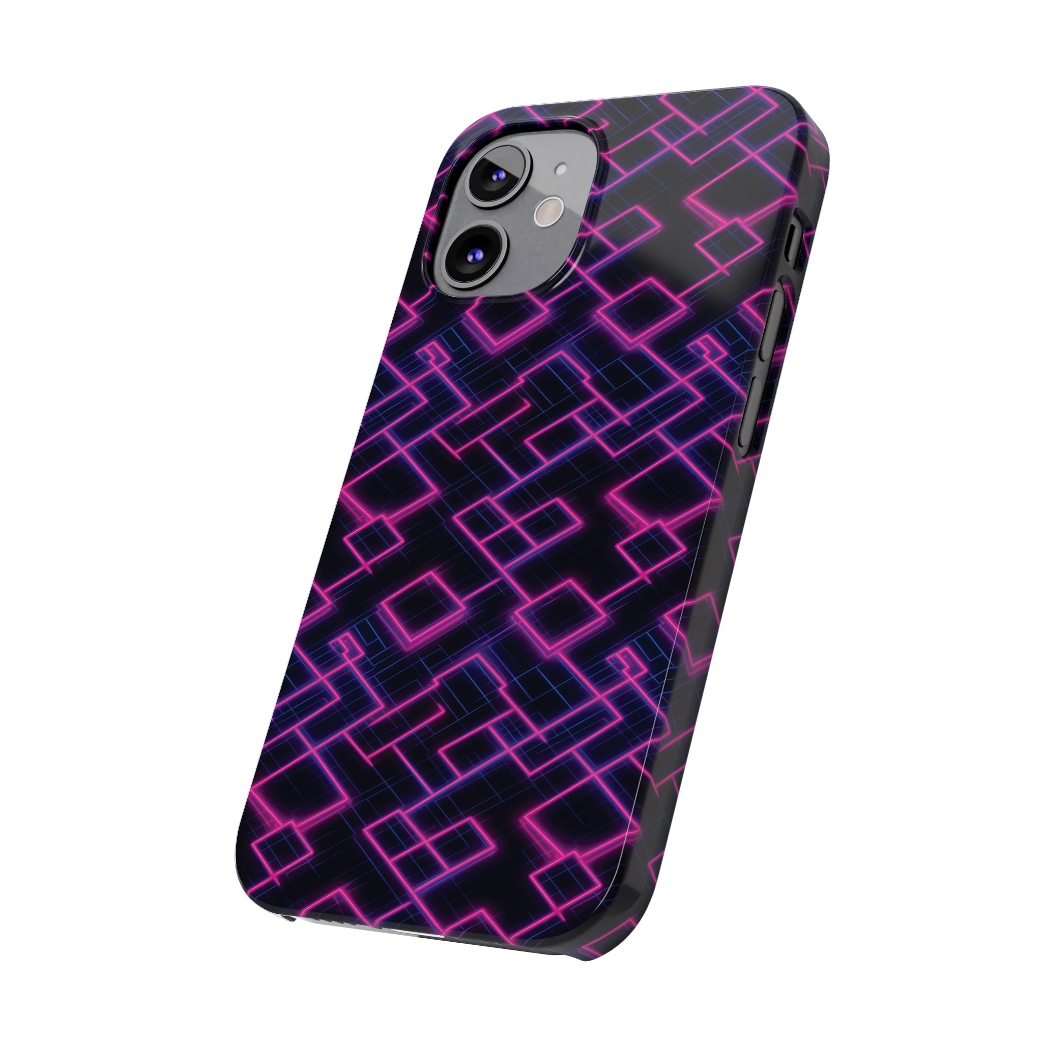 Slim Phone Cases (AOP) - Seamless Synthwave Designs 01