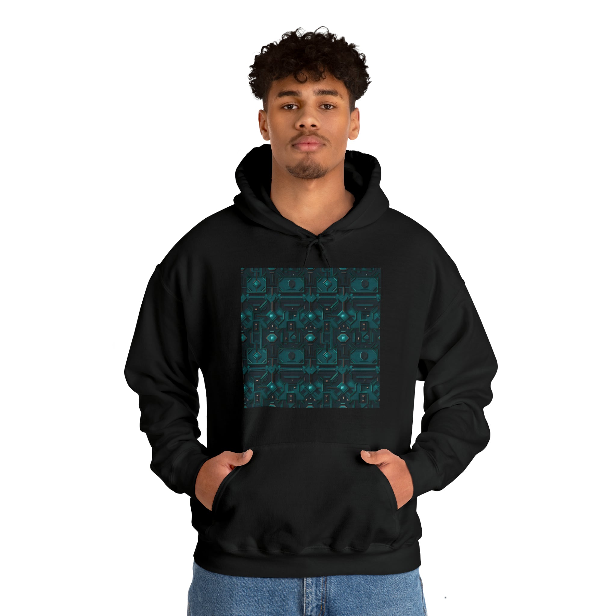 Unisex Heavy Blend™ Hooded Sweatshirt - Abstract Neon Designs 10