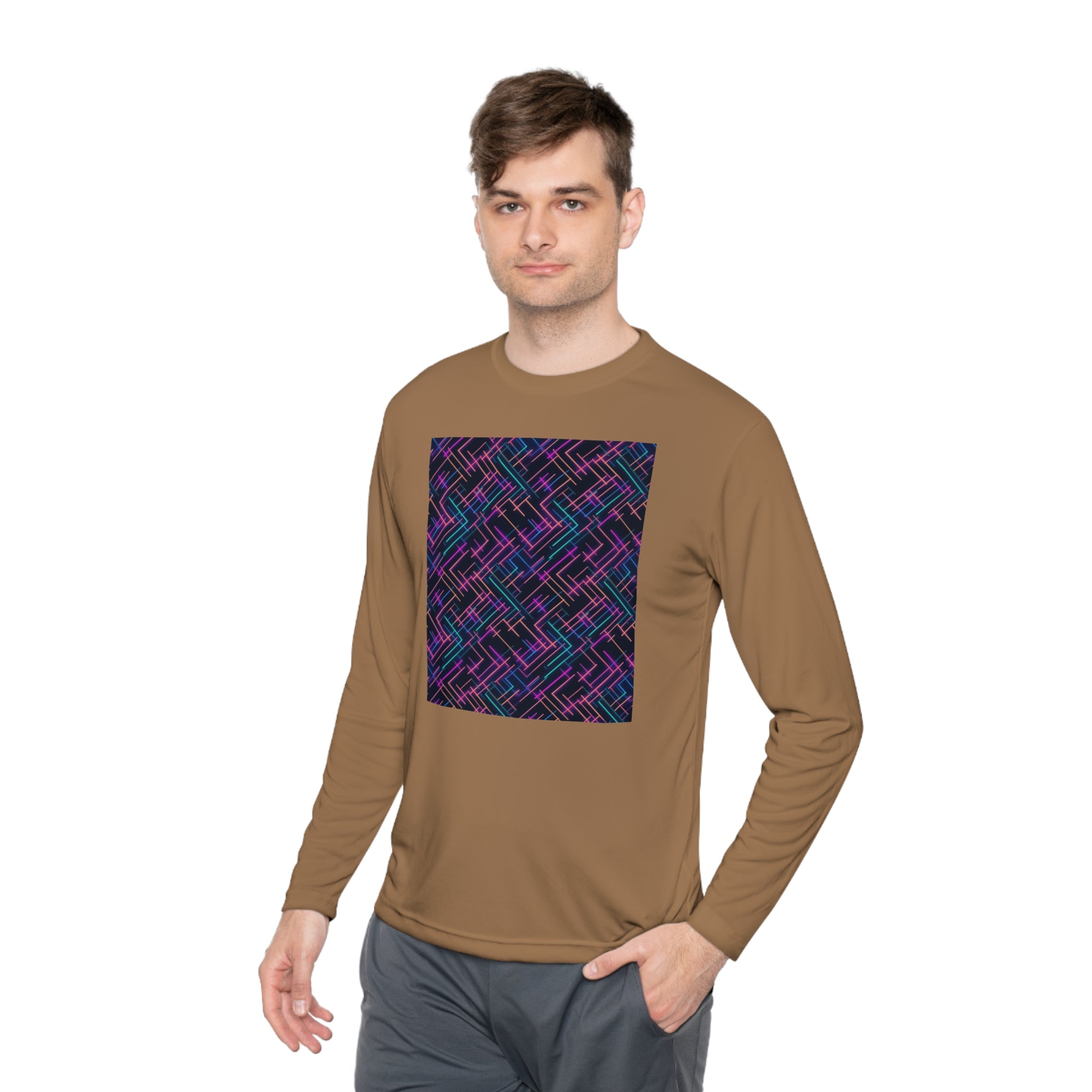 Unisex Lightweight Long Sleeve Tee (AOP) - Abstract Designs 05