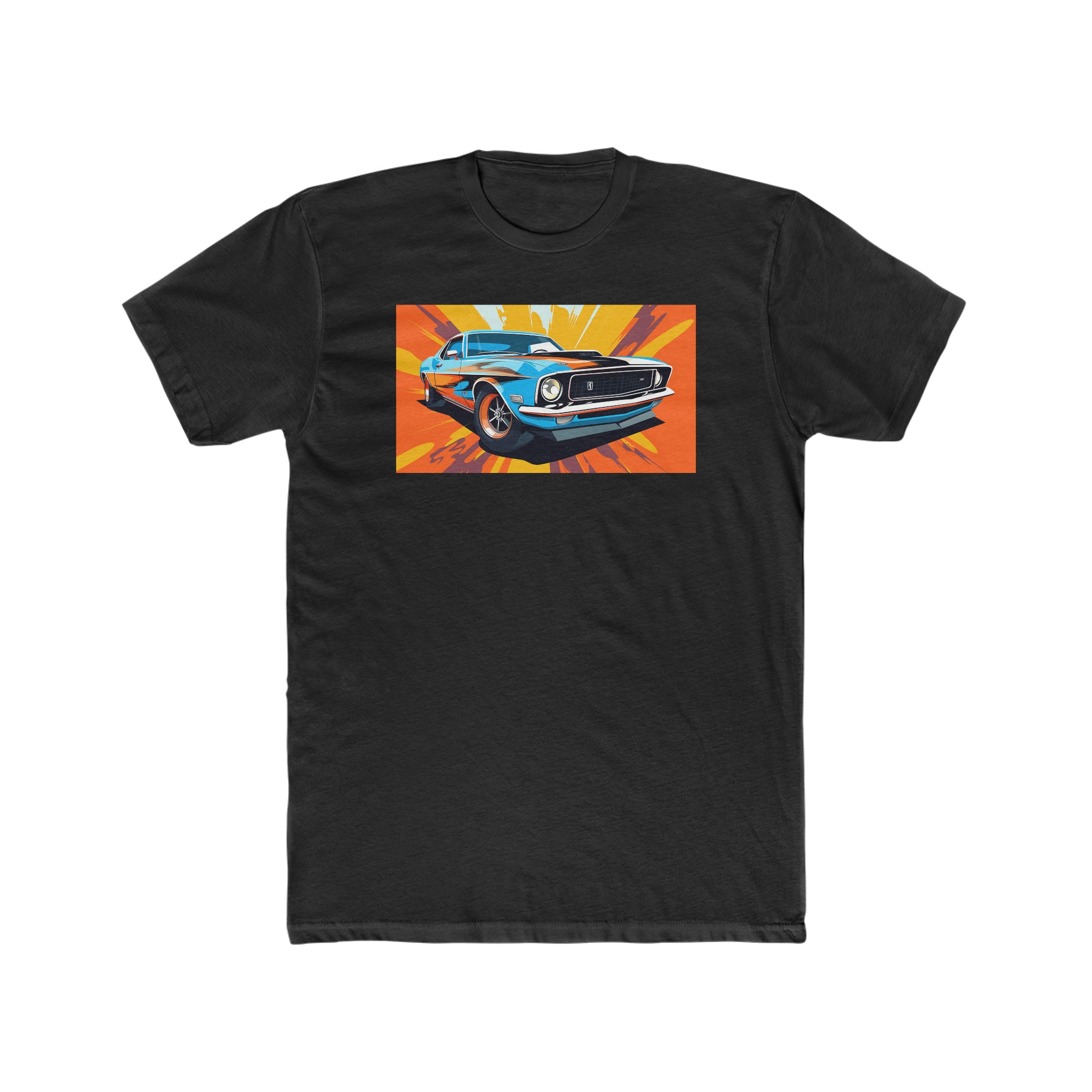 Men's Cotton Crew Tee - Pop Art - Car 02