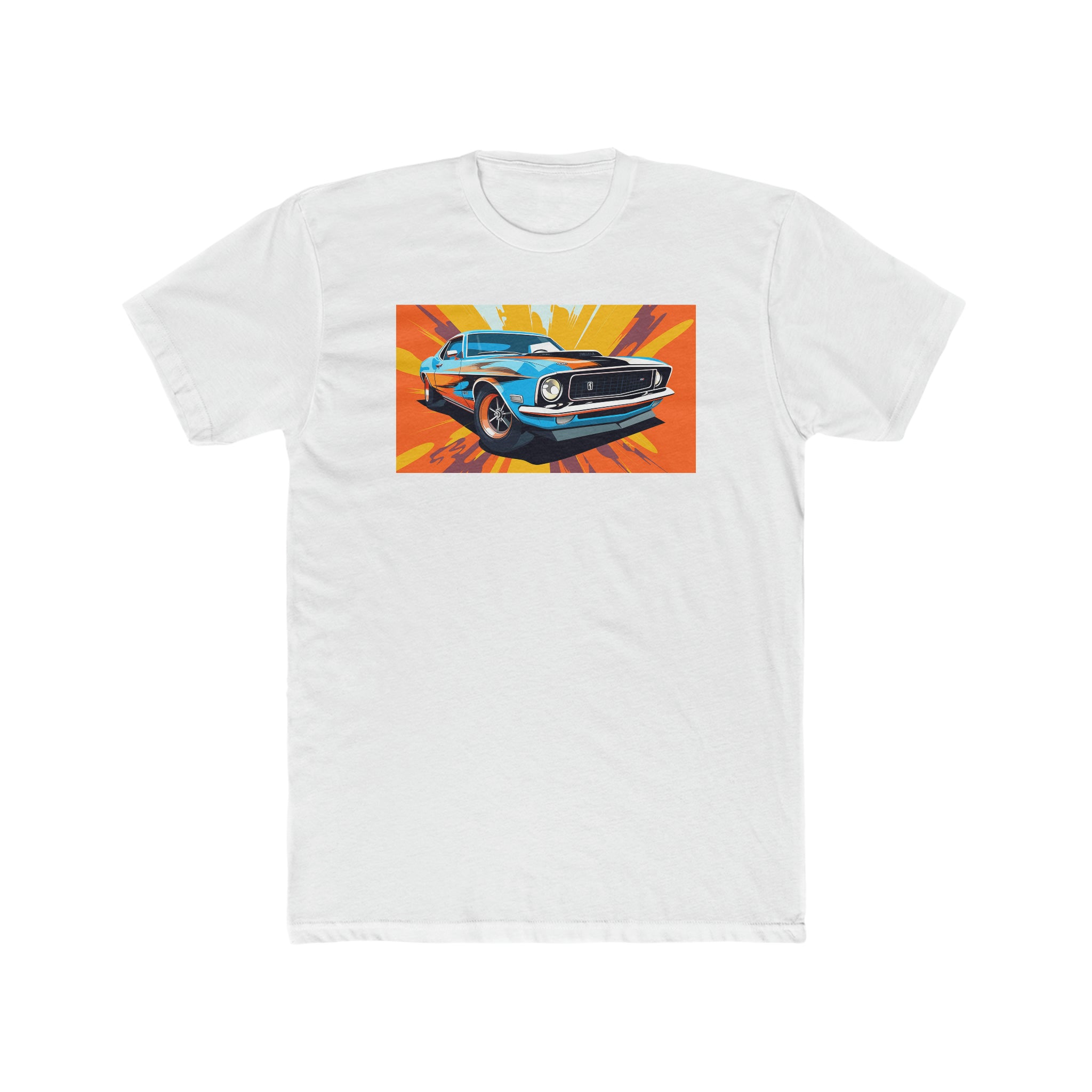 Men's Cotton Crew Tee - Pop Art - Car 02