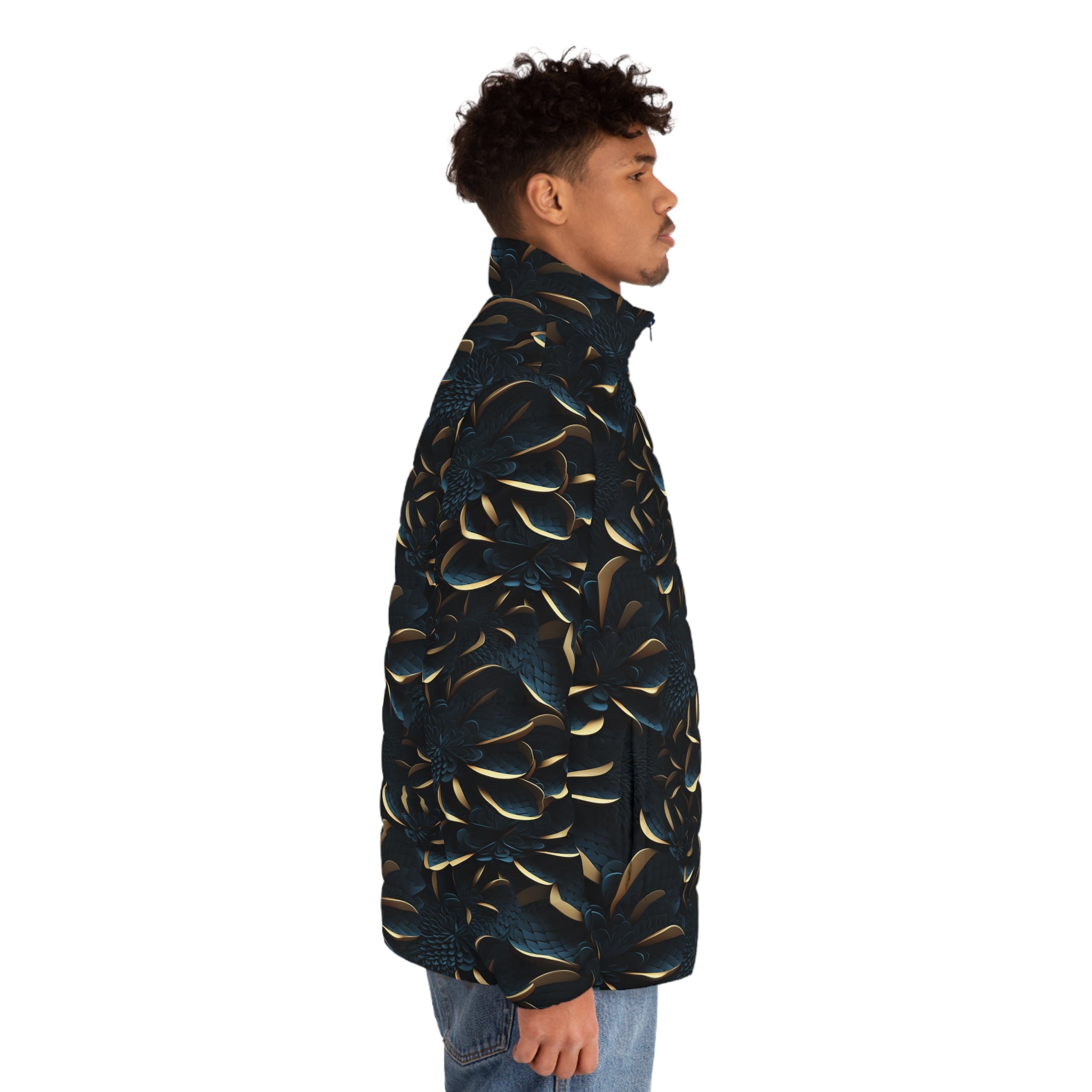 Men's Puffer Jacket (AOP) - Abstract Designs 16