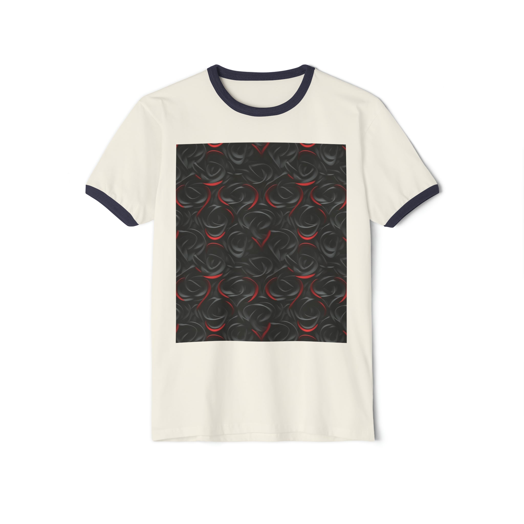 Unisex Cotton Ringer T-Shirt - Abstract Designs 03