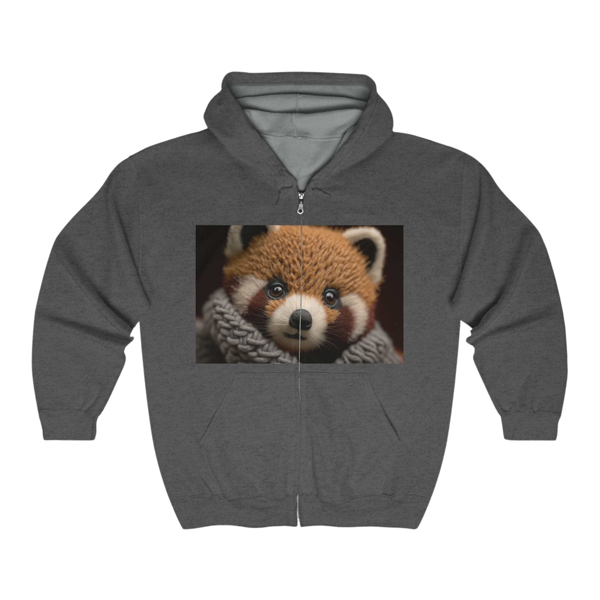 Unisex Heavy Blend™ Full Zip Hooded Sweatshirt - Baby Animals - Red Panda