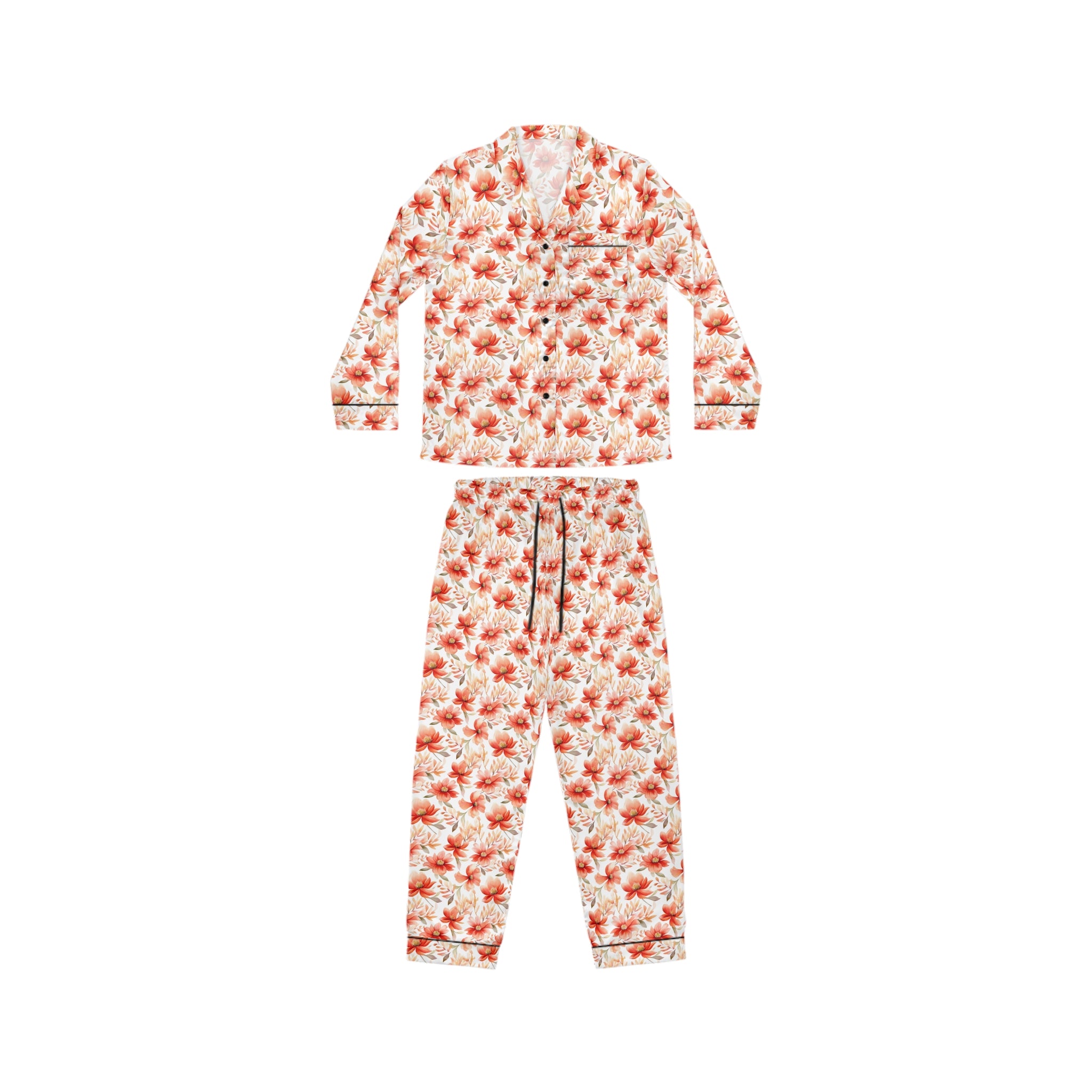 Women's Satin Pajamas (AOP) - Floral Prints 02