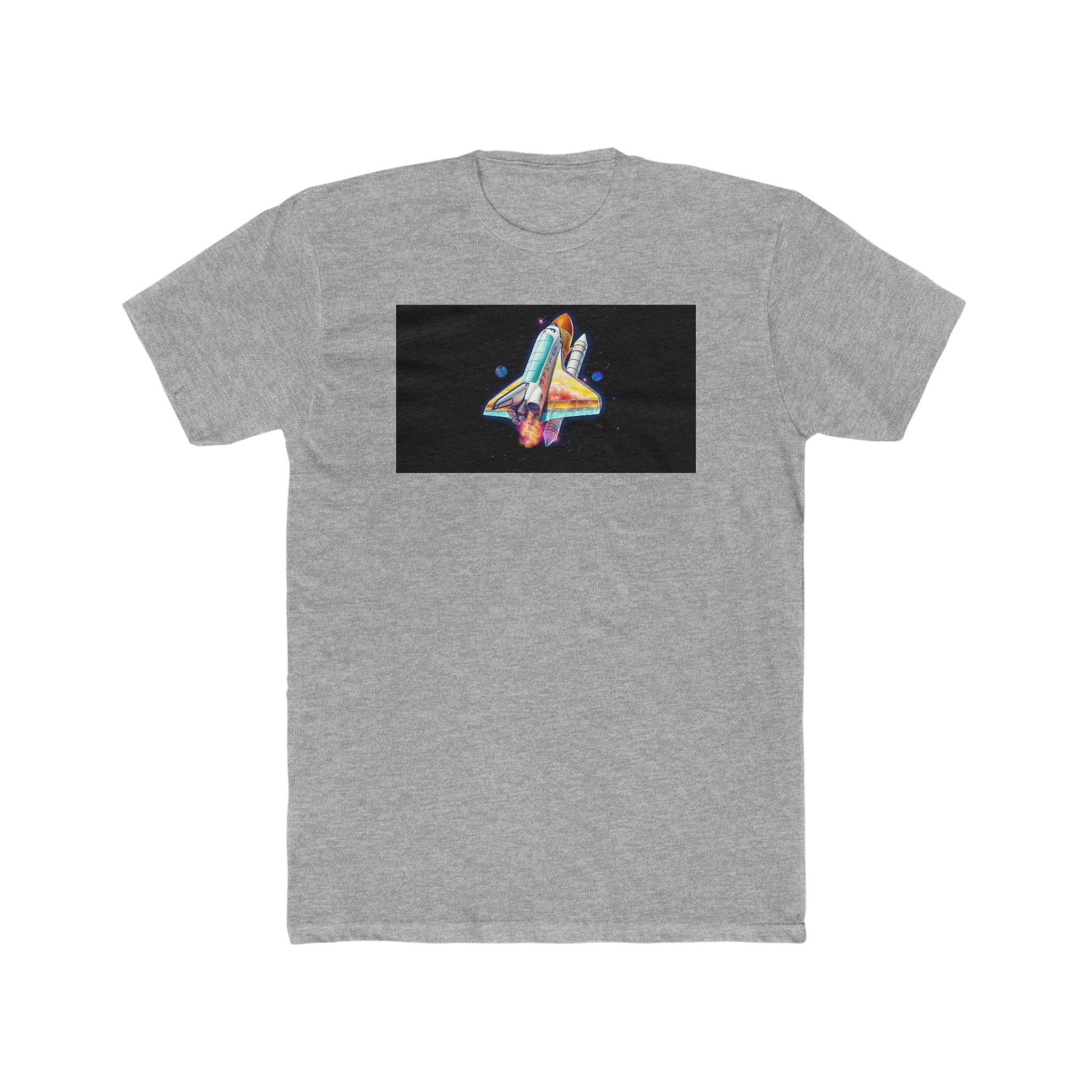 Men's Cotton Crew Tee - Pop Art - Rocket 03