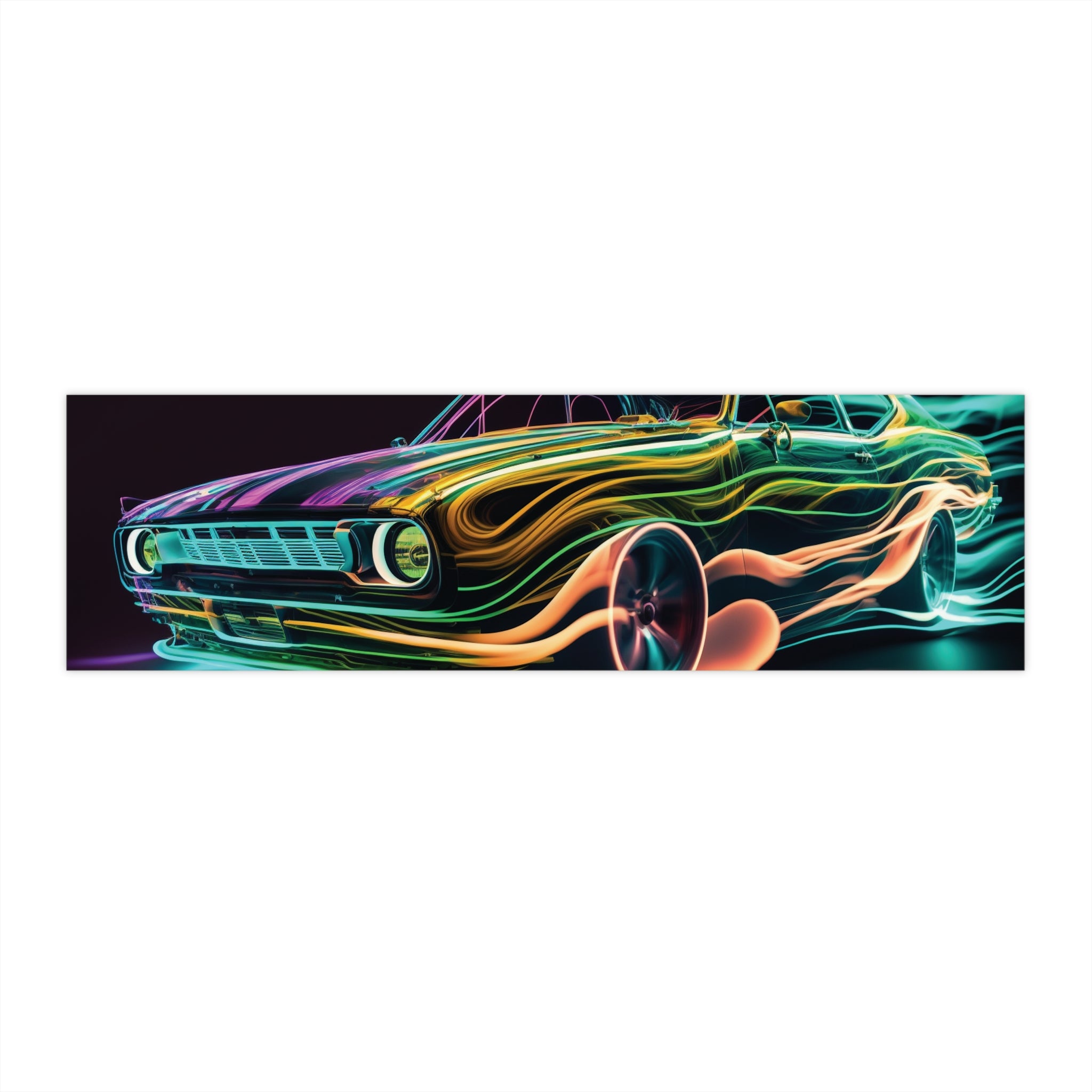 Bumper Stickers - Neon Car Design 03