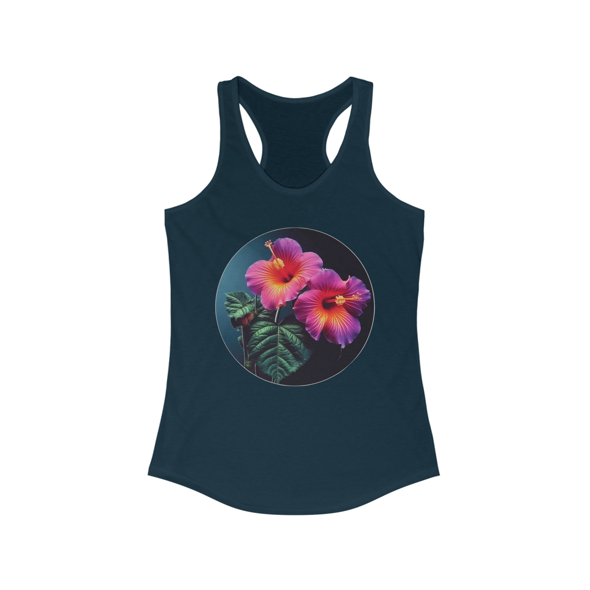 Women's Ideal Racerback Tank - Flowers - Abutilon