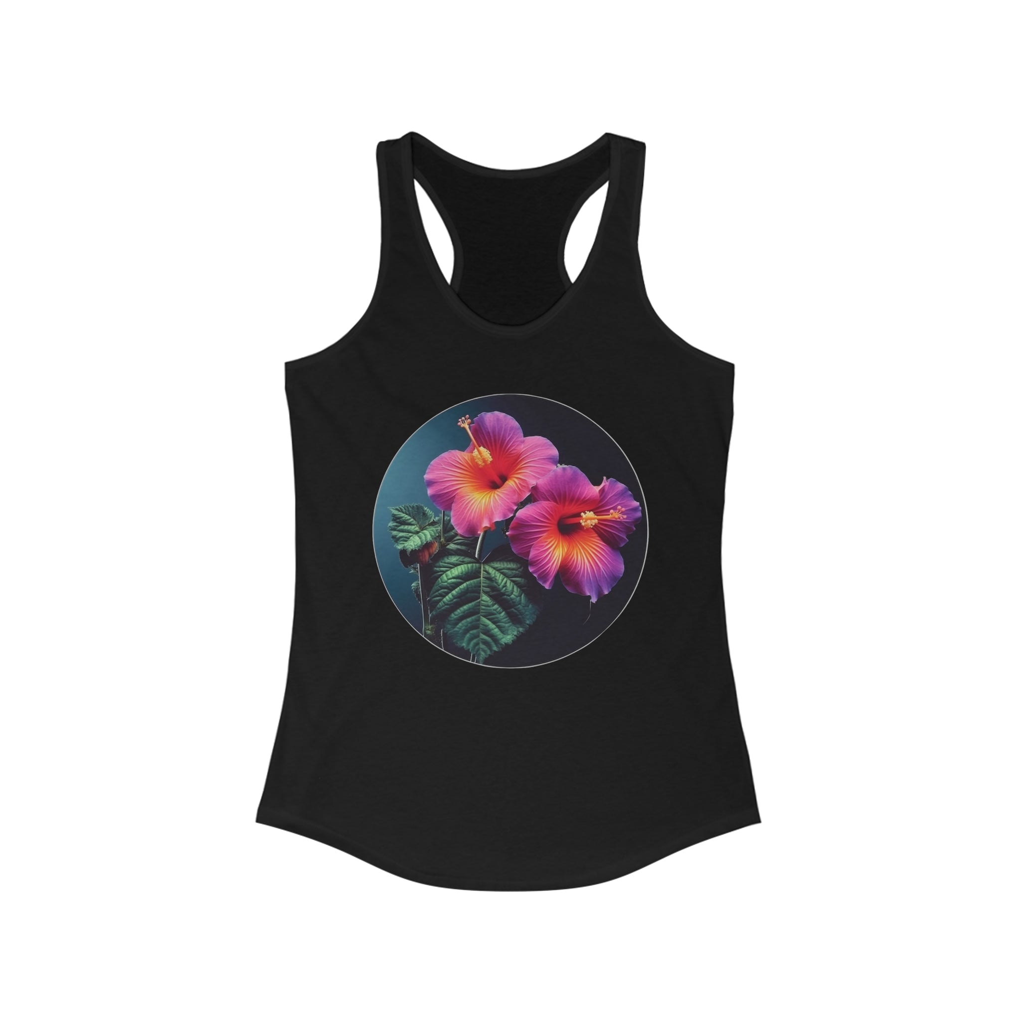 Women's Ideal Racerback Tank - Flowers - Abutilon