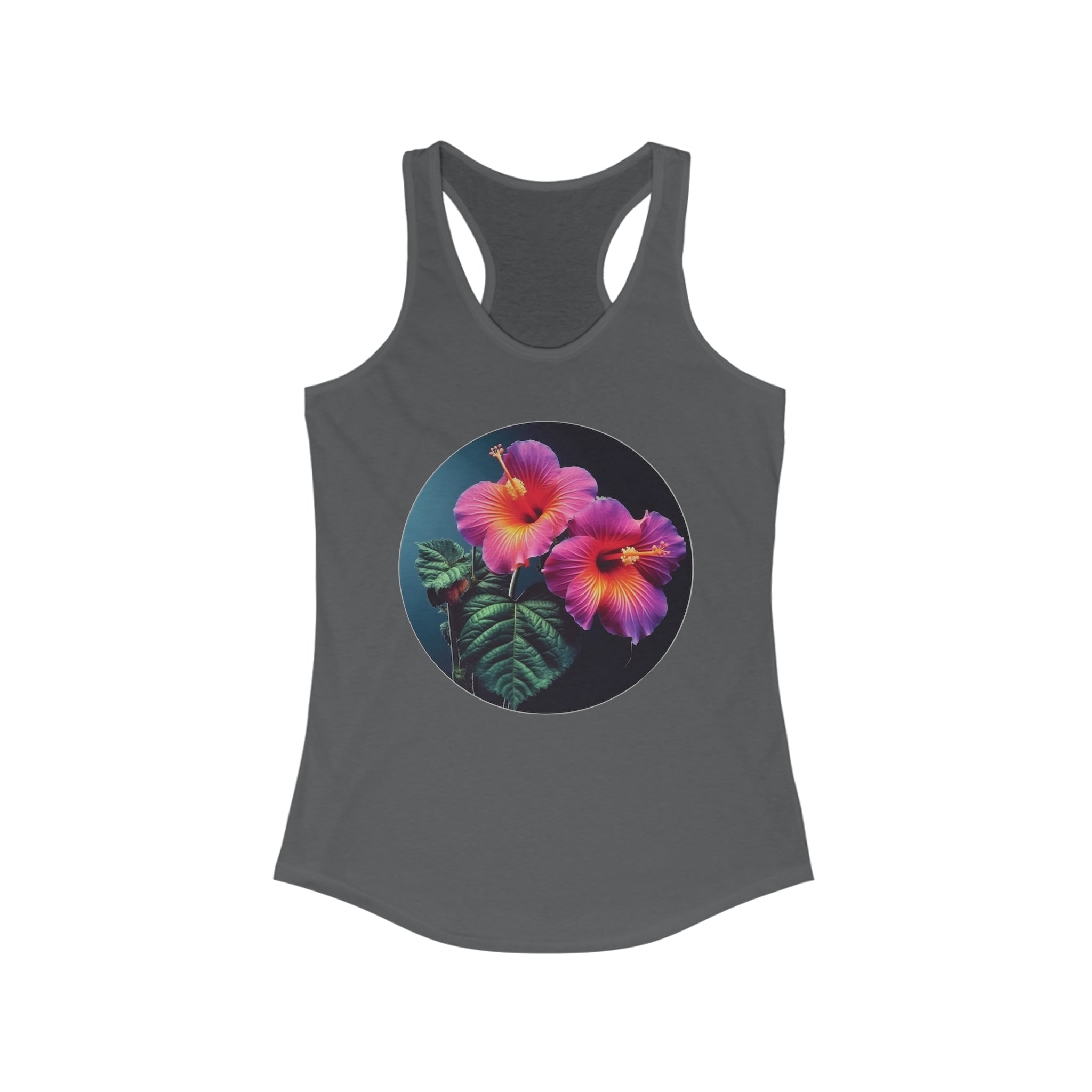 Women's Ideal Racerback Tank - Flowers - Abutilon