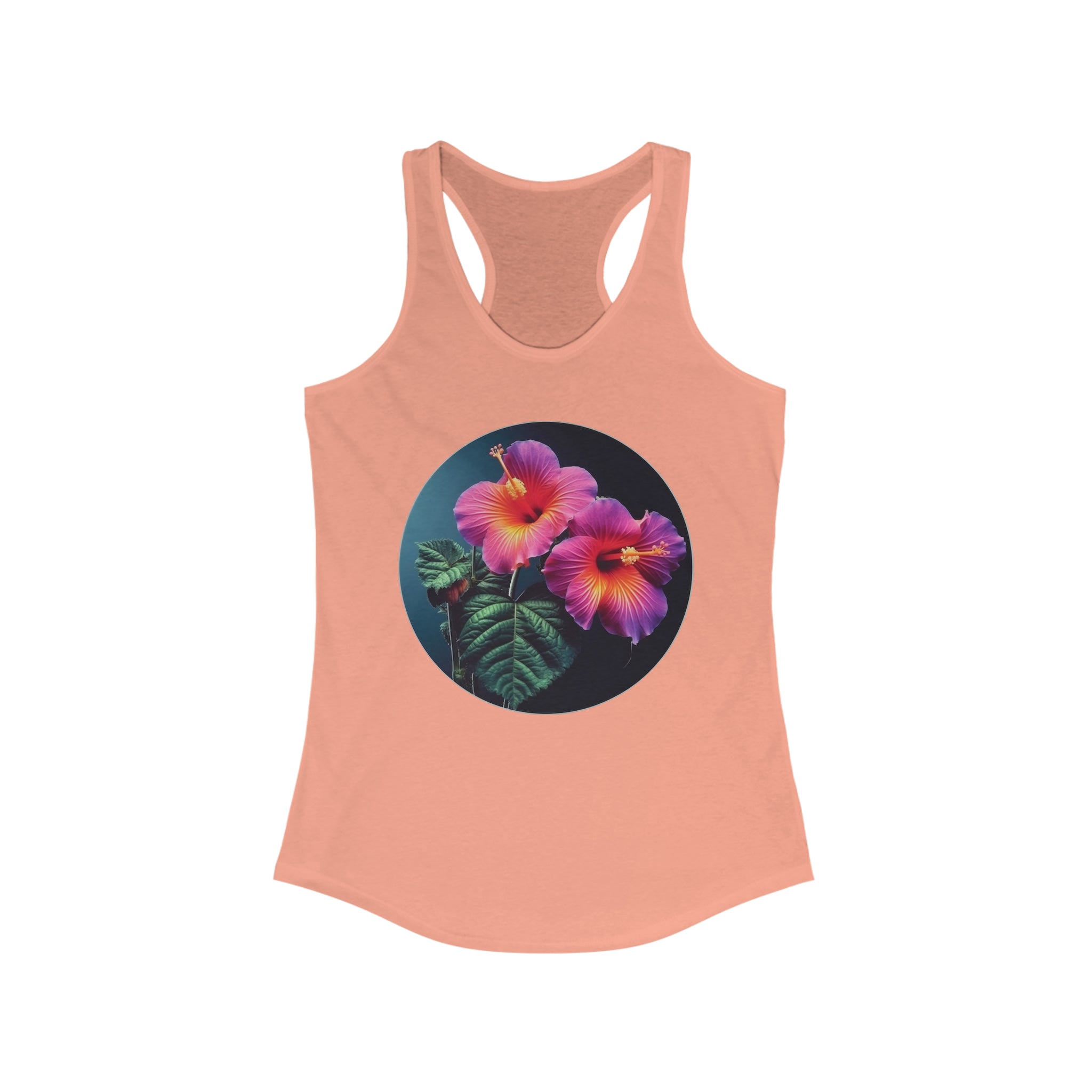 Women's Ideal Racerback Tank - Flowers - Abutilon