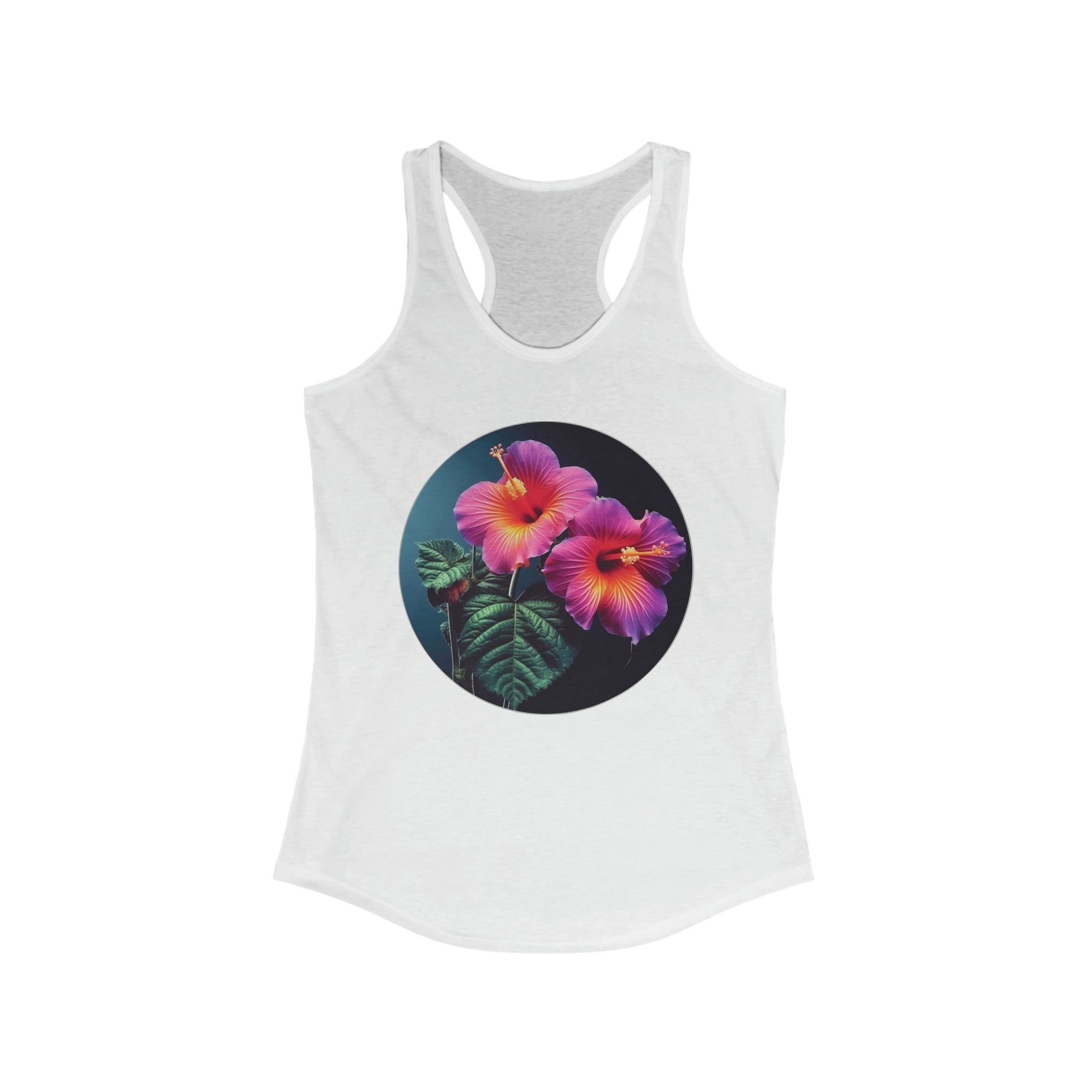 Women's Ideal Racerback Tank - Flowers - Abutilon