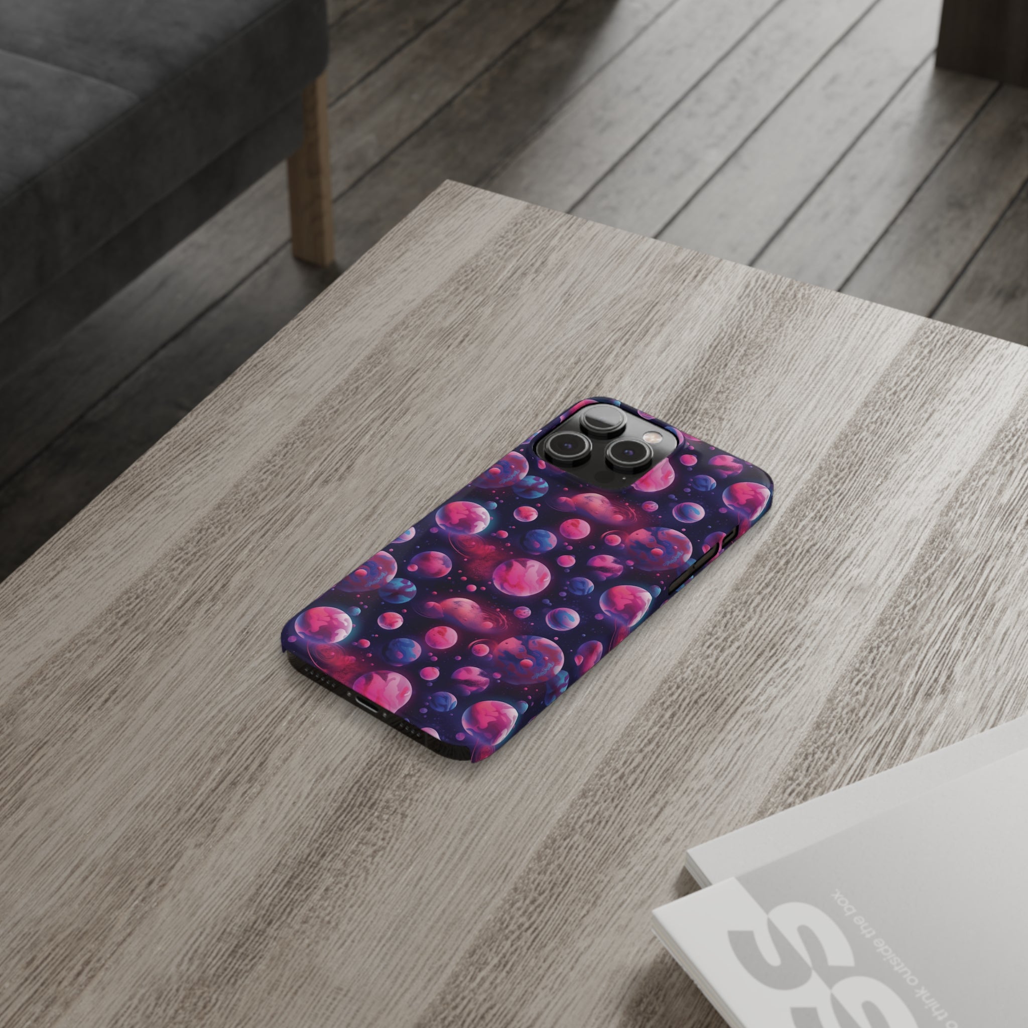 Slim Phone Cases (AOP) - Seamless Fantasy Galaxies 09