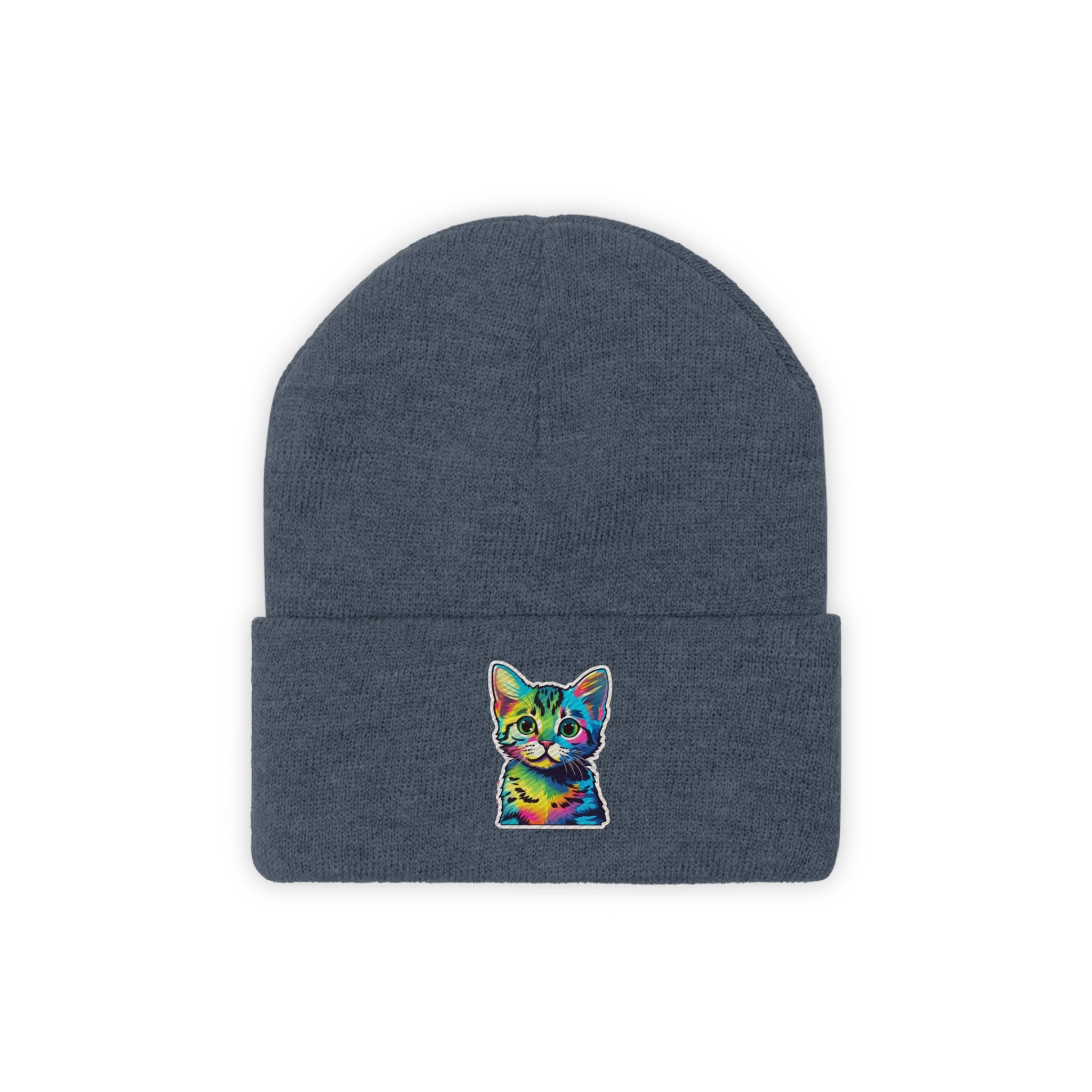 Knit Beanie - Kitten Pop Art 06