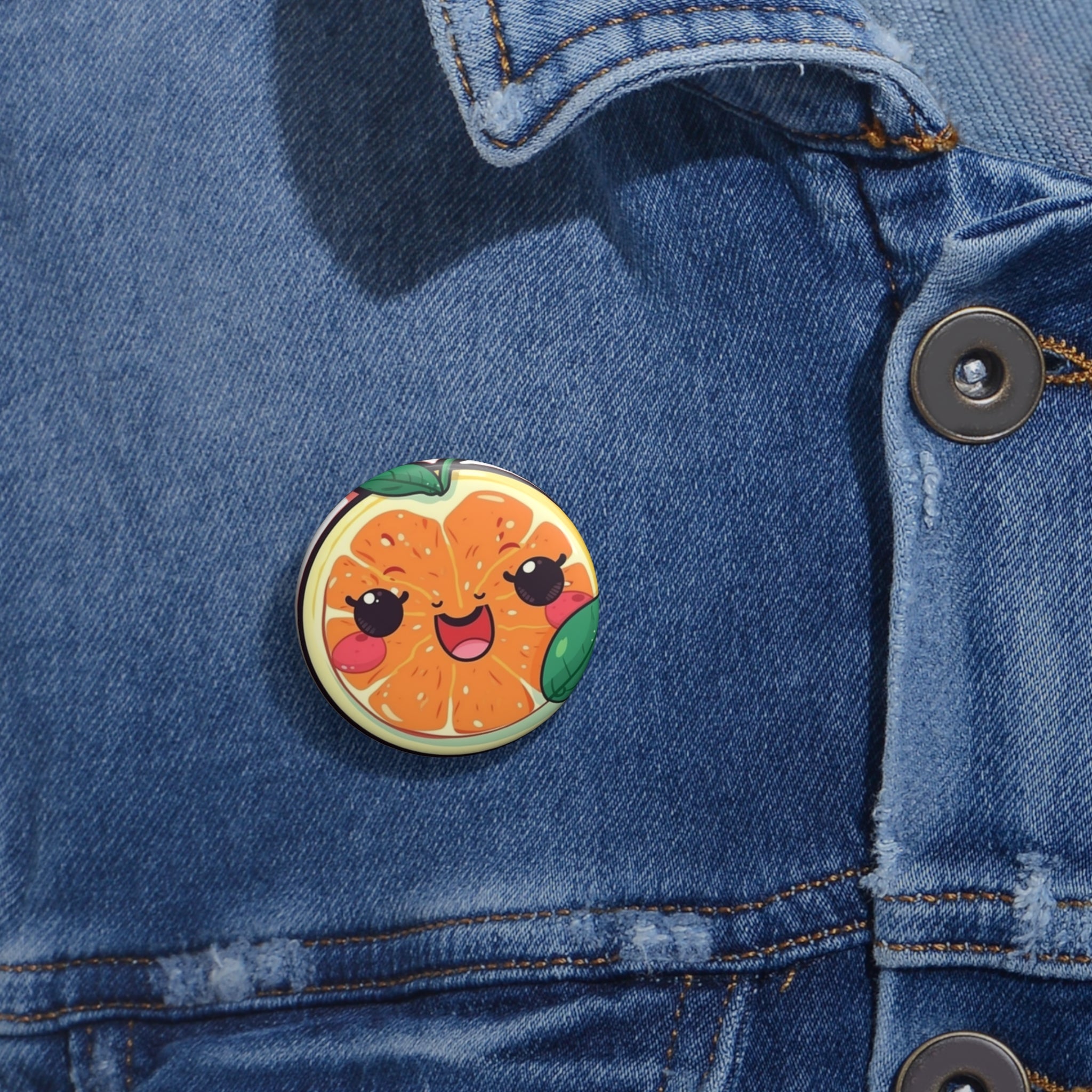 Custom Pin Buttons - Grapefruit