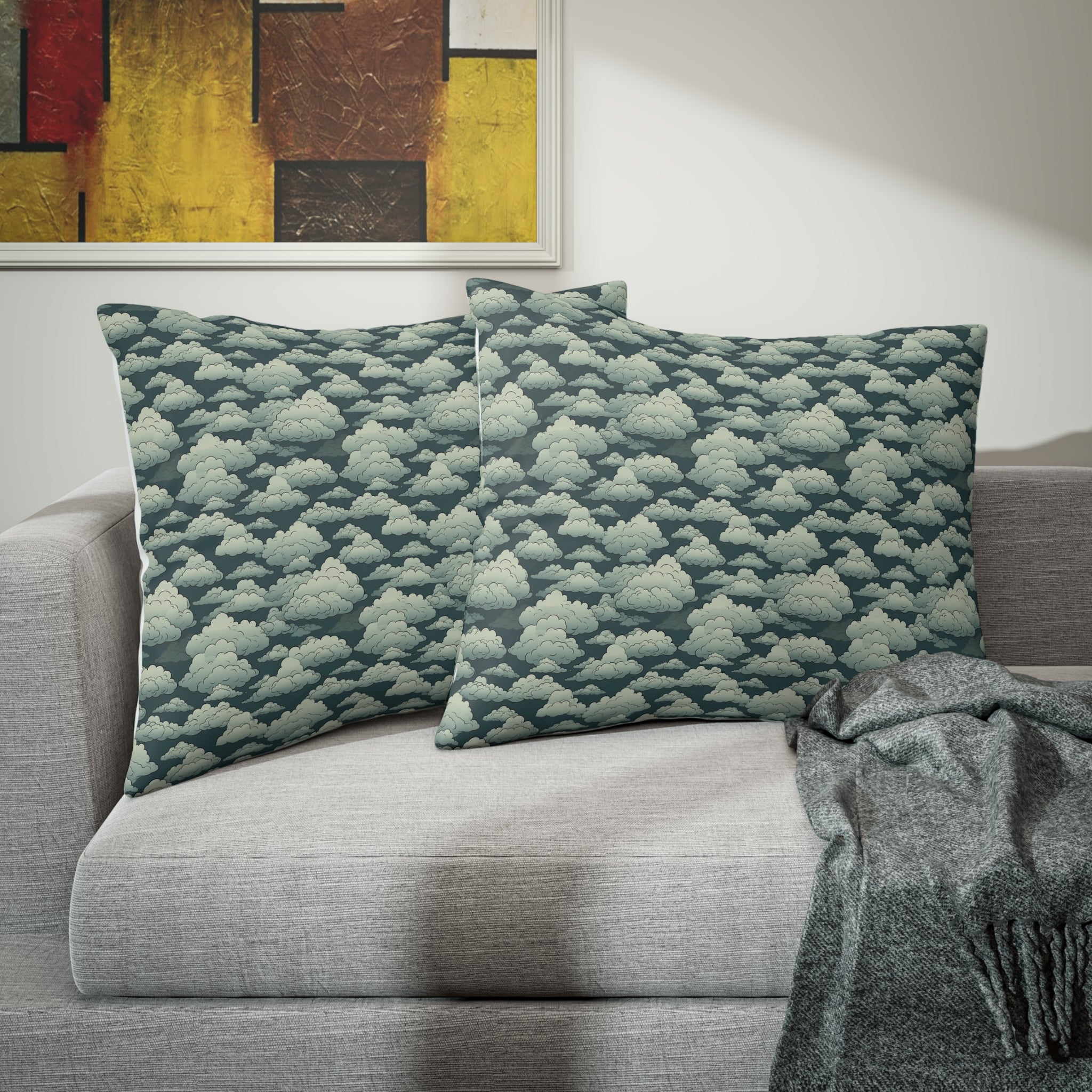 Pillow Sham (AOP) - Seamless Clouds 03