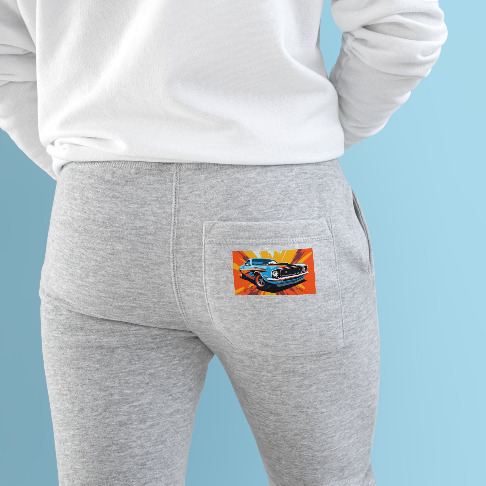 Premium Fleece Joggers - Pop Art Car 01