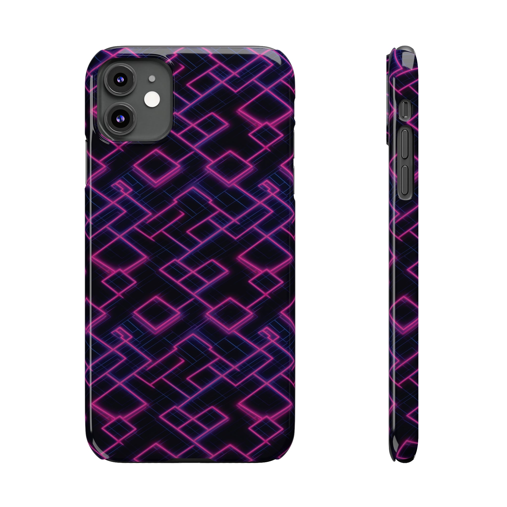 Slim Phone Cases (AOP) - Seamless Synthwave Designs 01