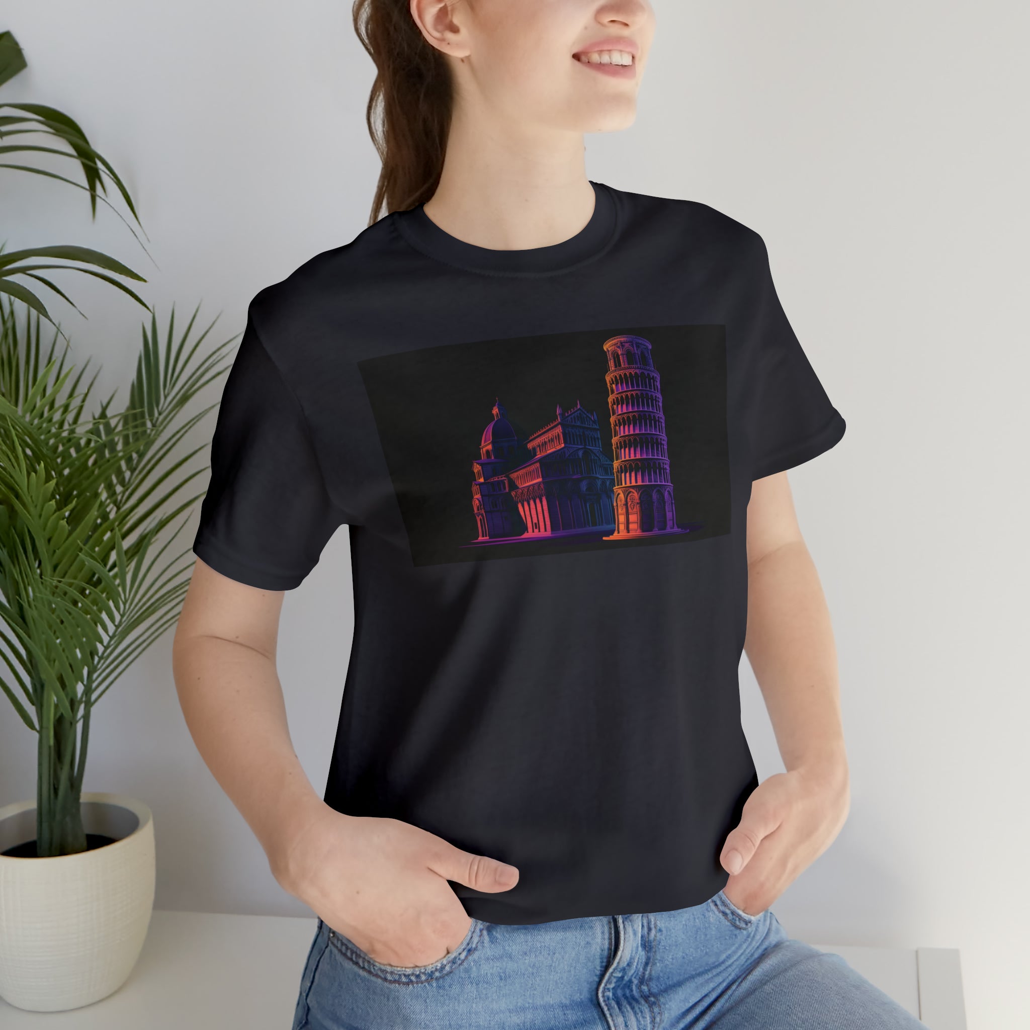 Unisex Jersey Short Sleeve Tee - Leaning Tower of Pisa, Italy