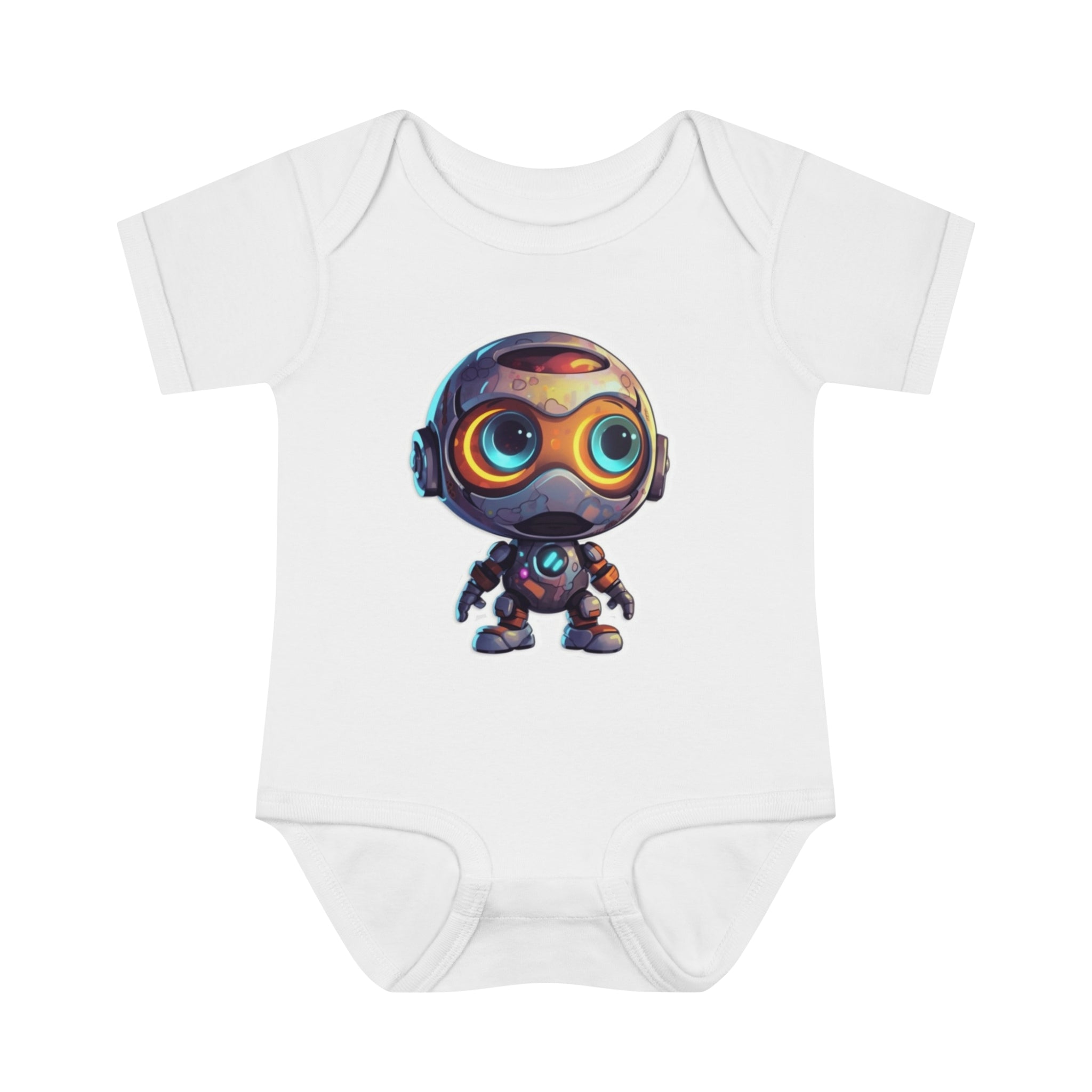 Infant Baby Rib Bodysuit - Chime, Robot Pop Art 06