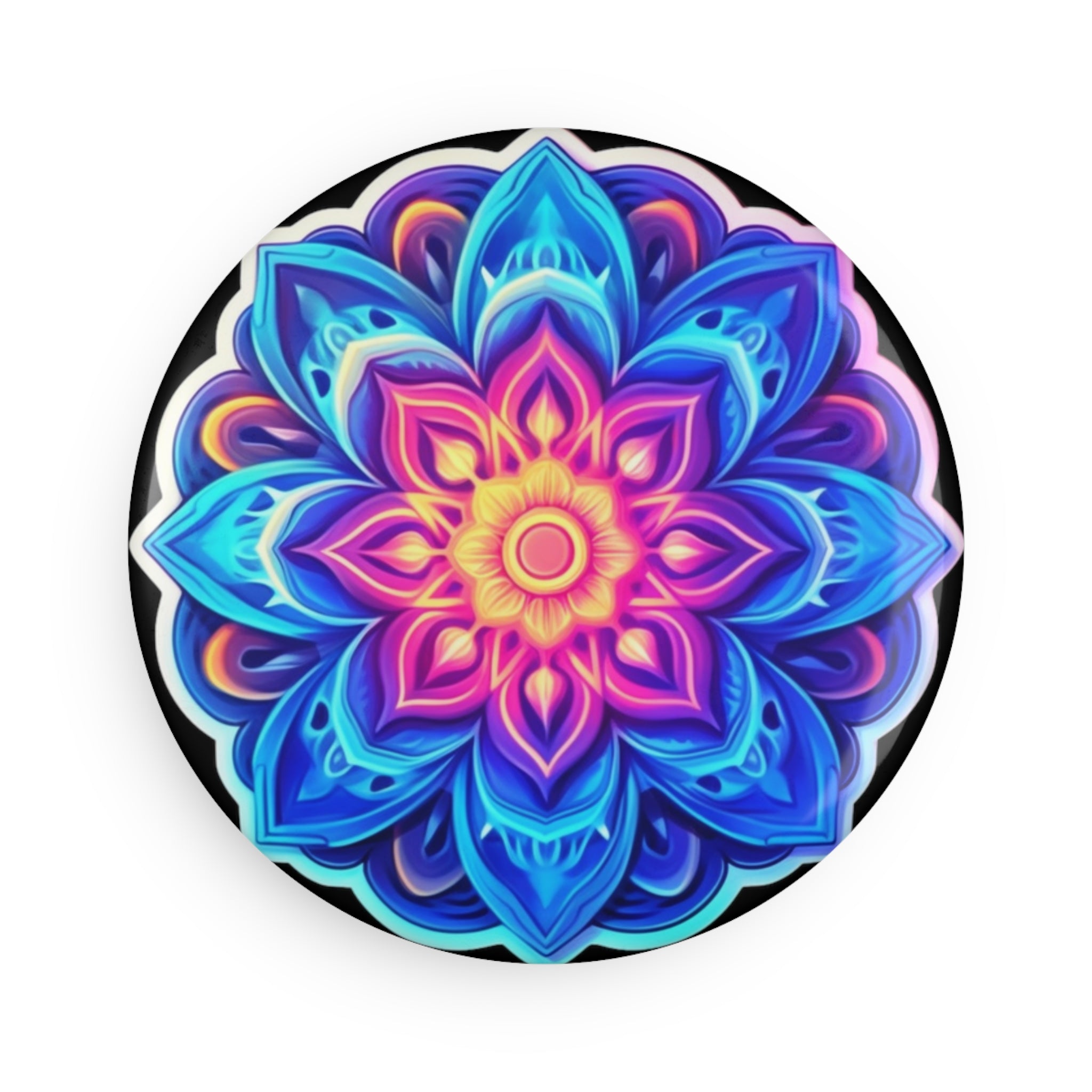 Button Magnet, Round (1 & 10 pcs) - Mandalas 21