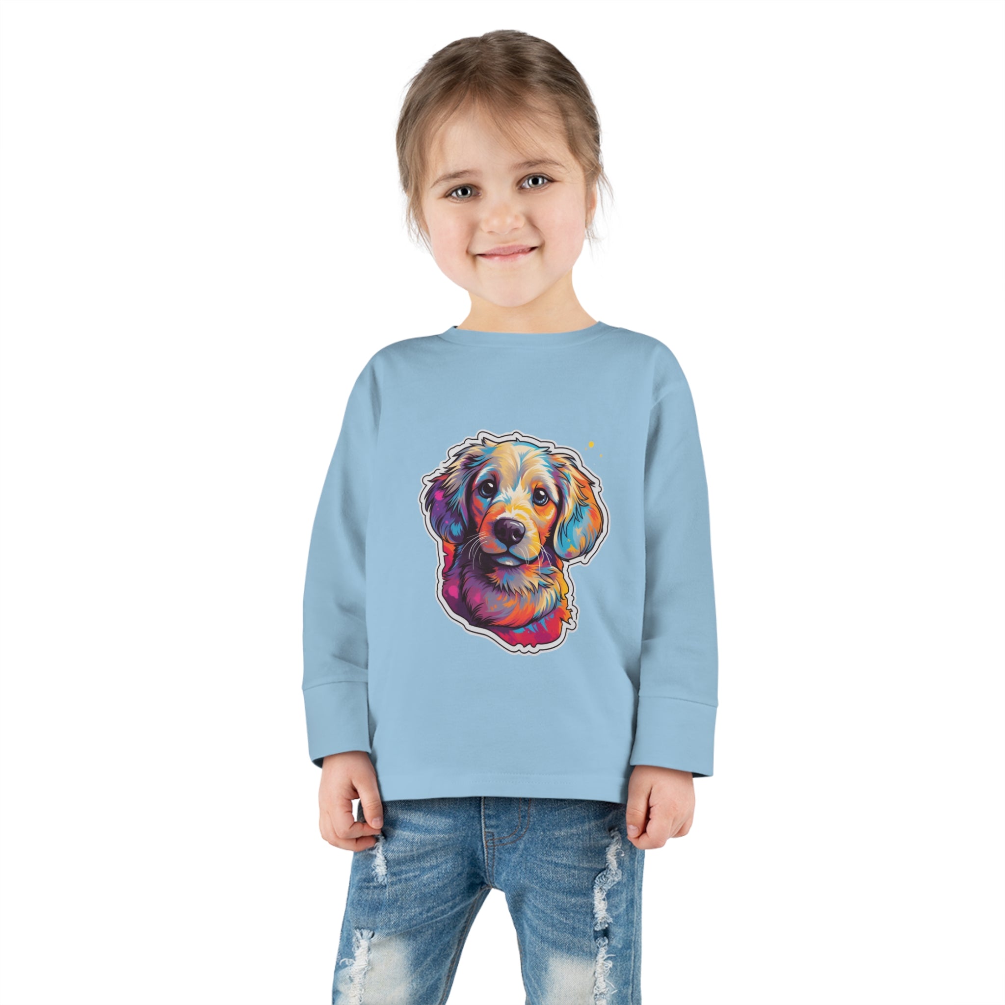 Toddler Long Sleeve Tee - Puppies 08