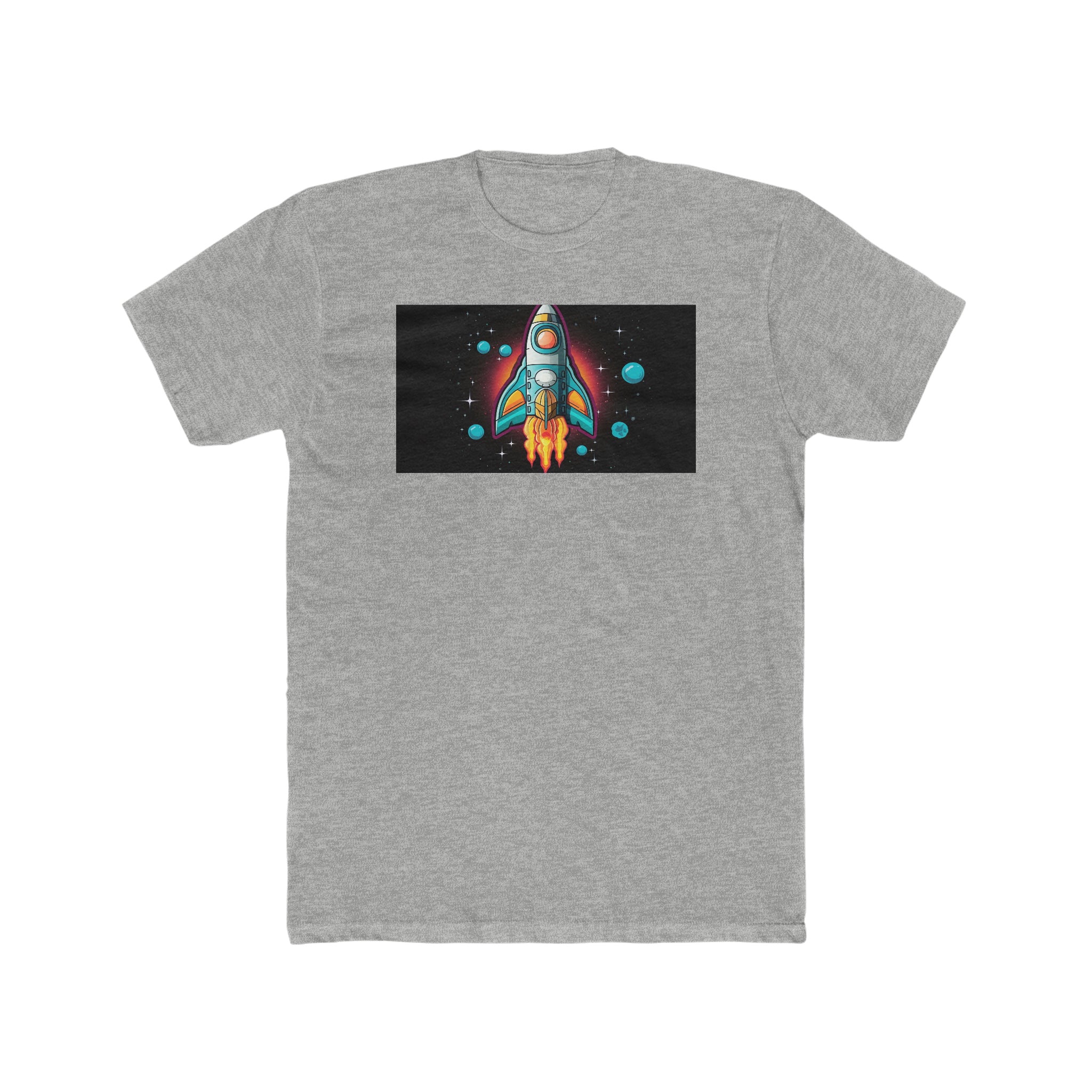 Men's Cotton Crew Tee - Pop Art - Rocket 02