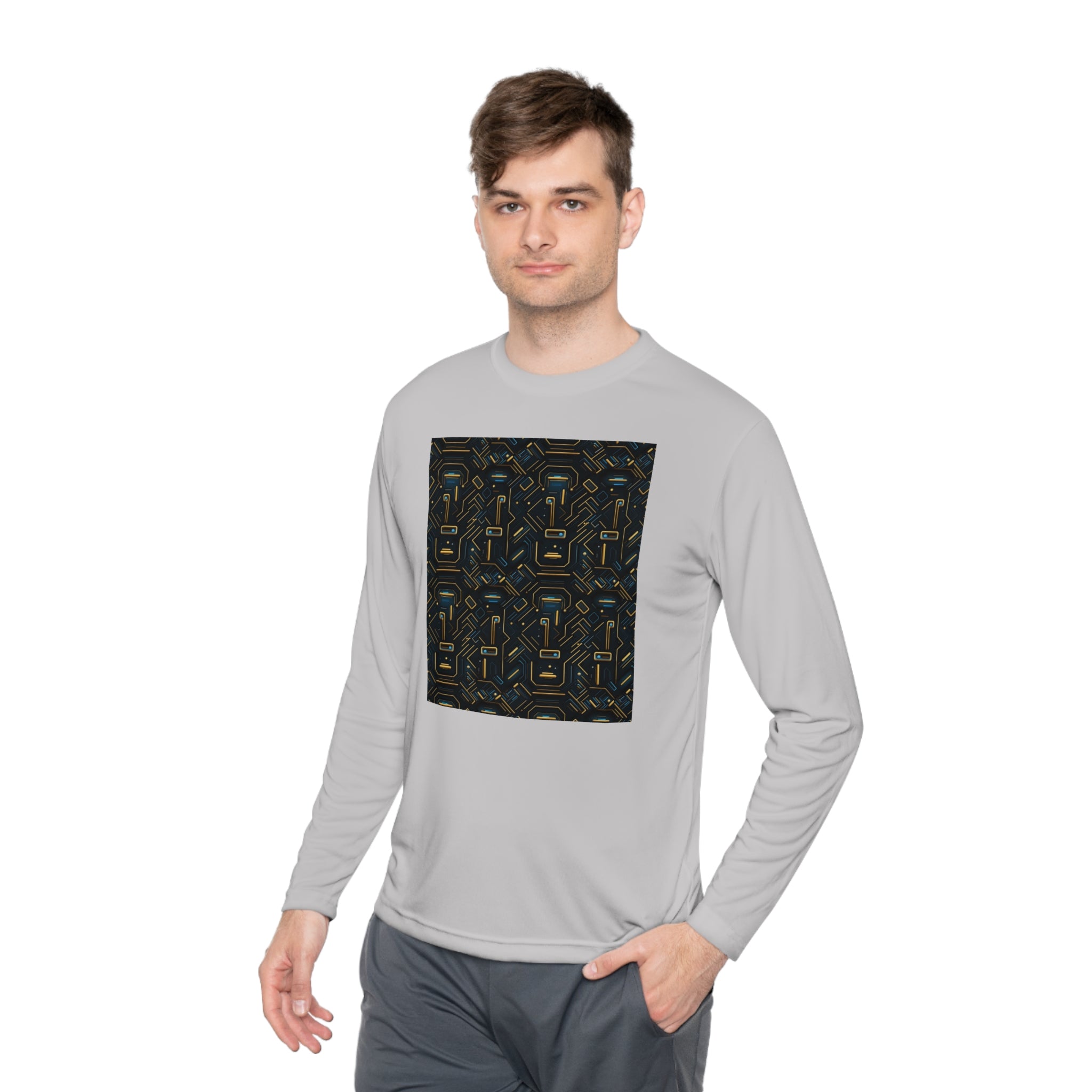 Unisex Lightweight Long Sleeve Tee (AOP) - Abstract Designs 07