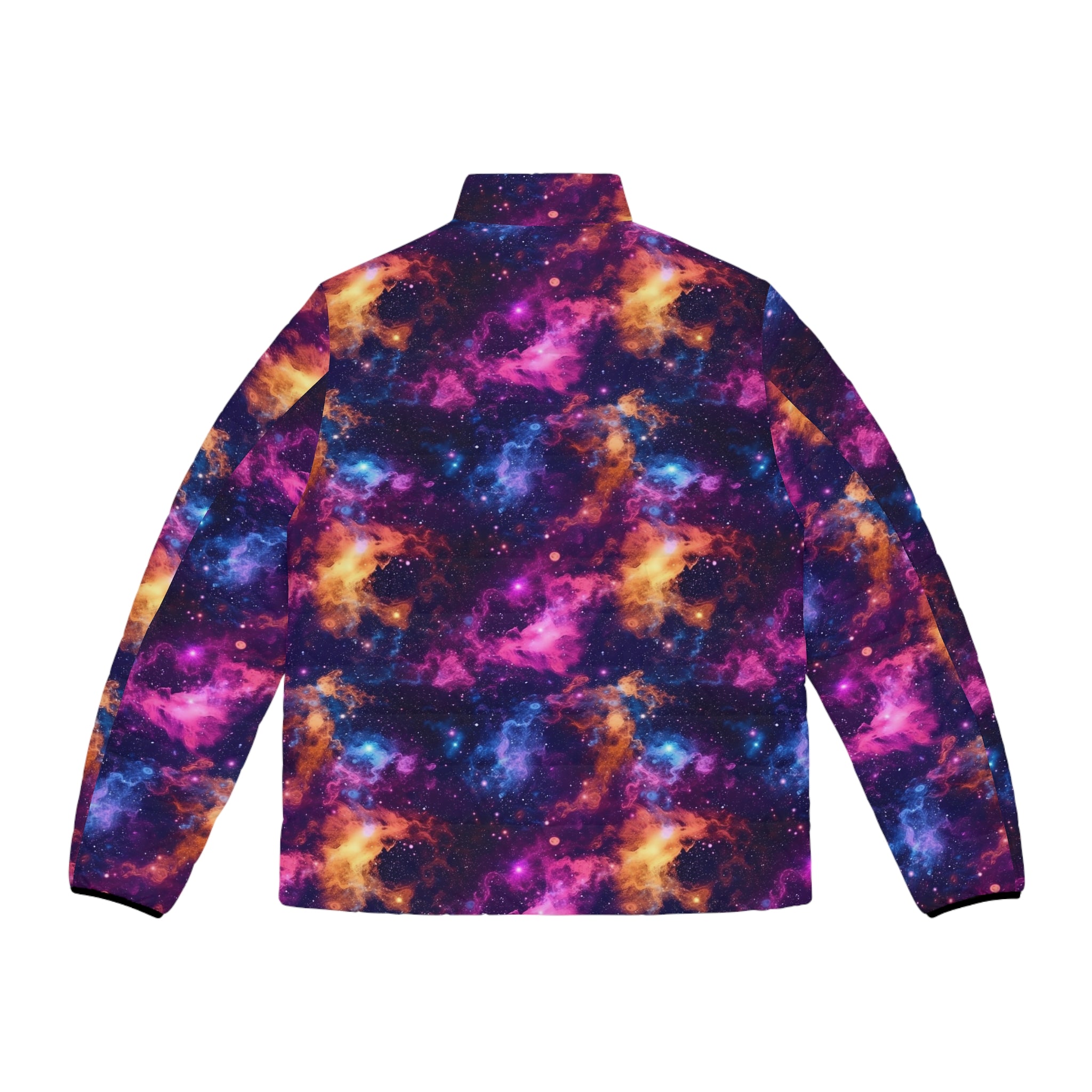 Men's Puffer Jacket (AOP) - Digital Galaxies 05