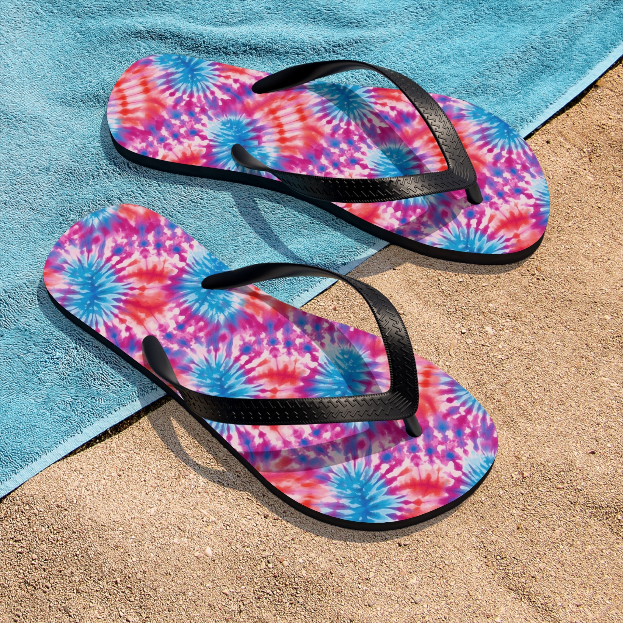 Unisex Flip-Flops (AOP) - Tie Dye Designs 04