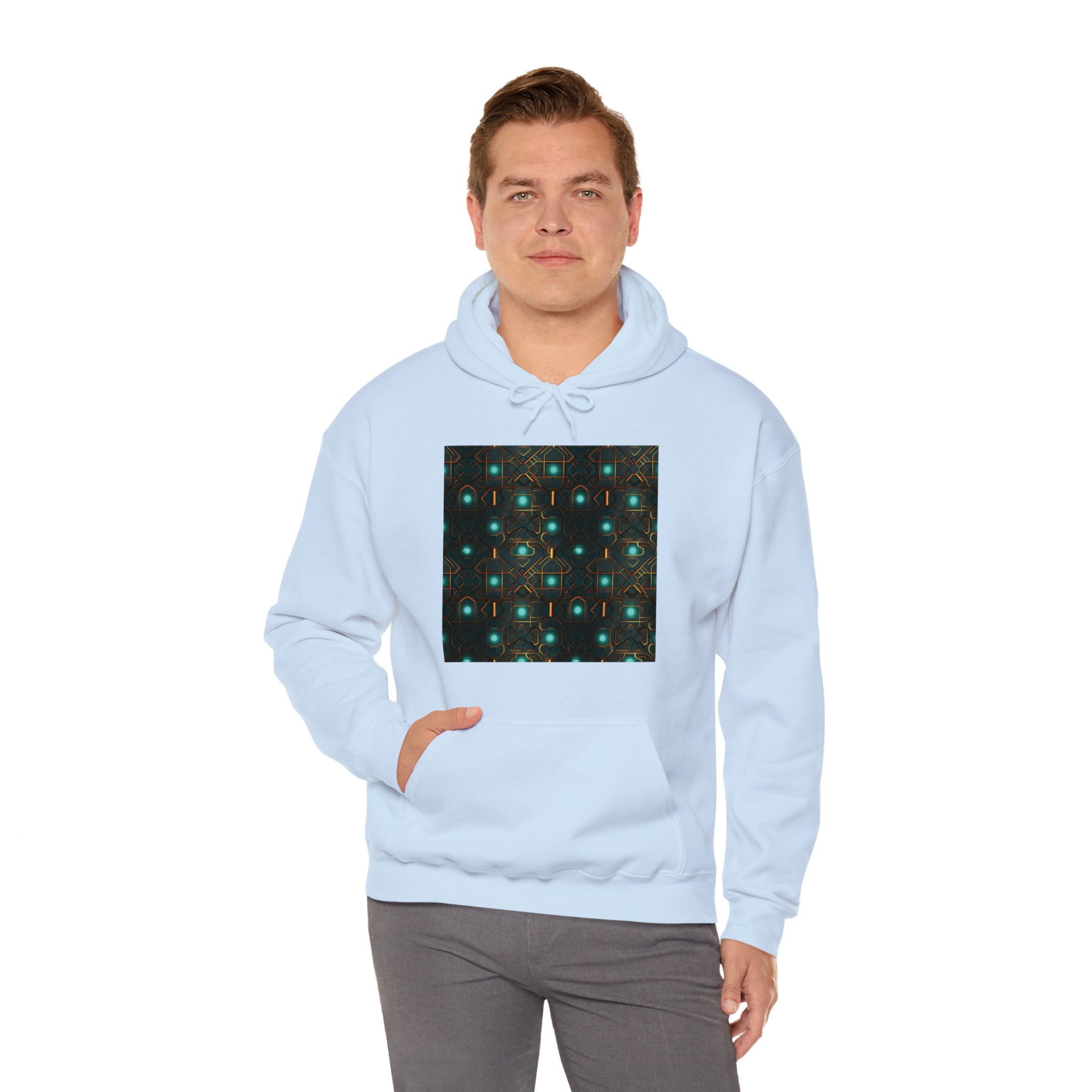 Unisex Heavy Blend™ Hooded Sweatshirt - Abstract Neon Designs 09