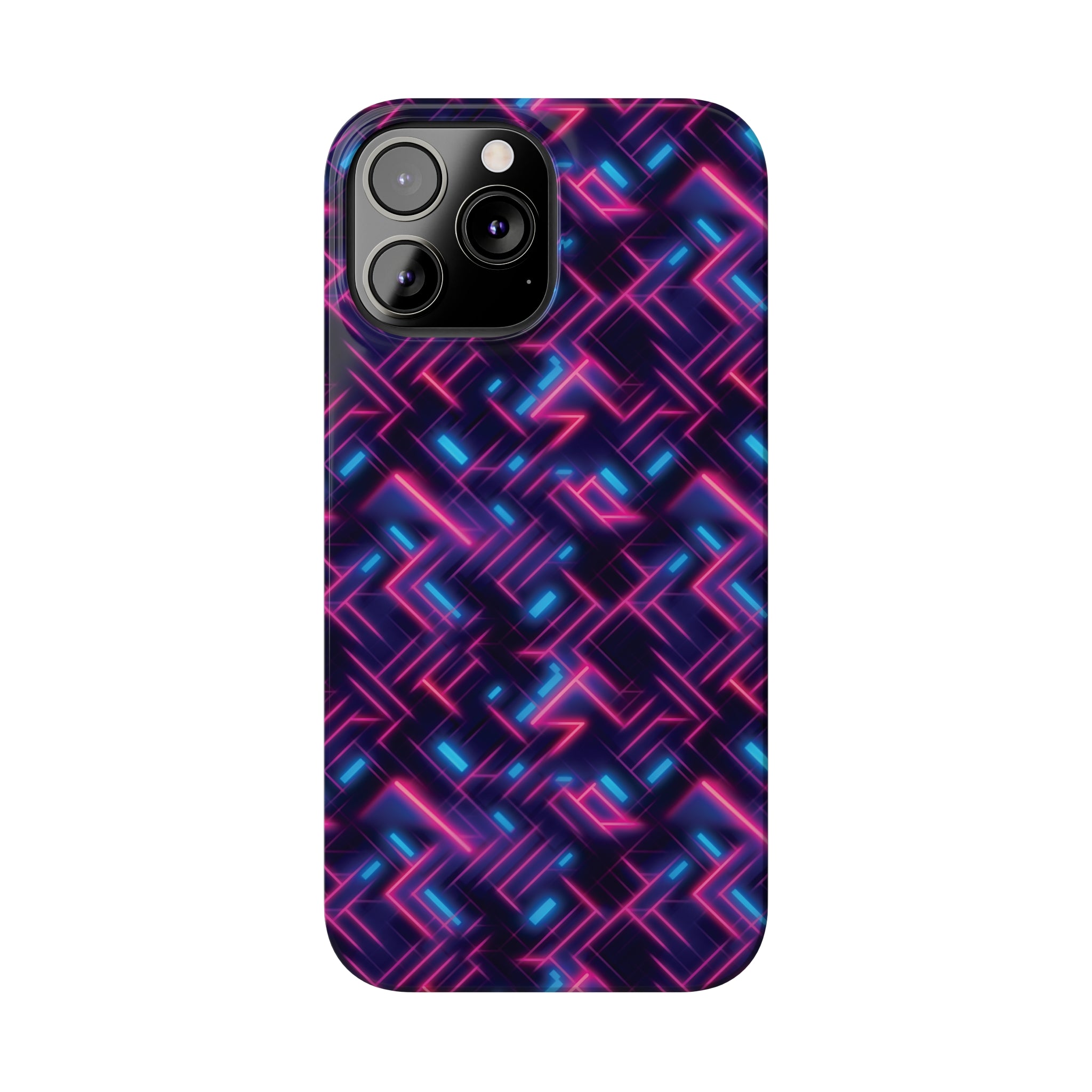 Slim Phone Cases (AOP) - Seamless Synthwave Designs 02