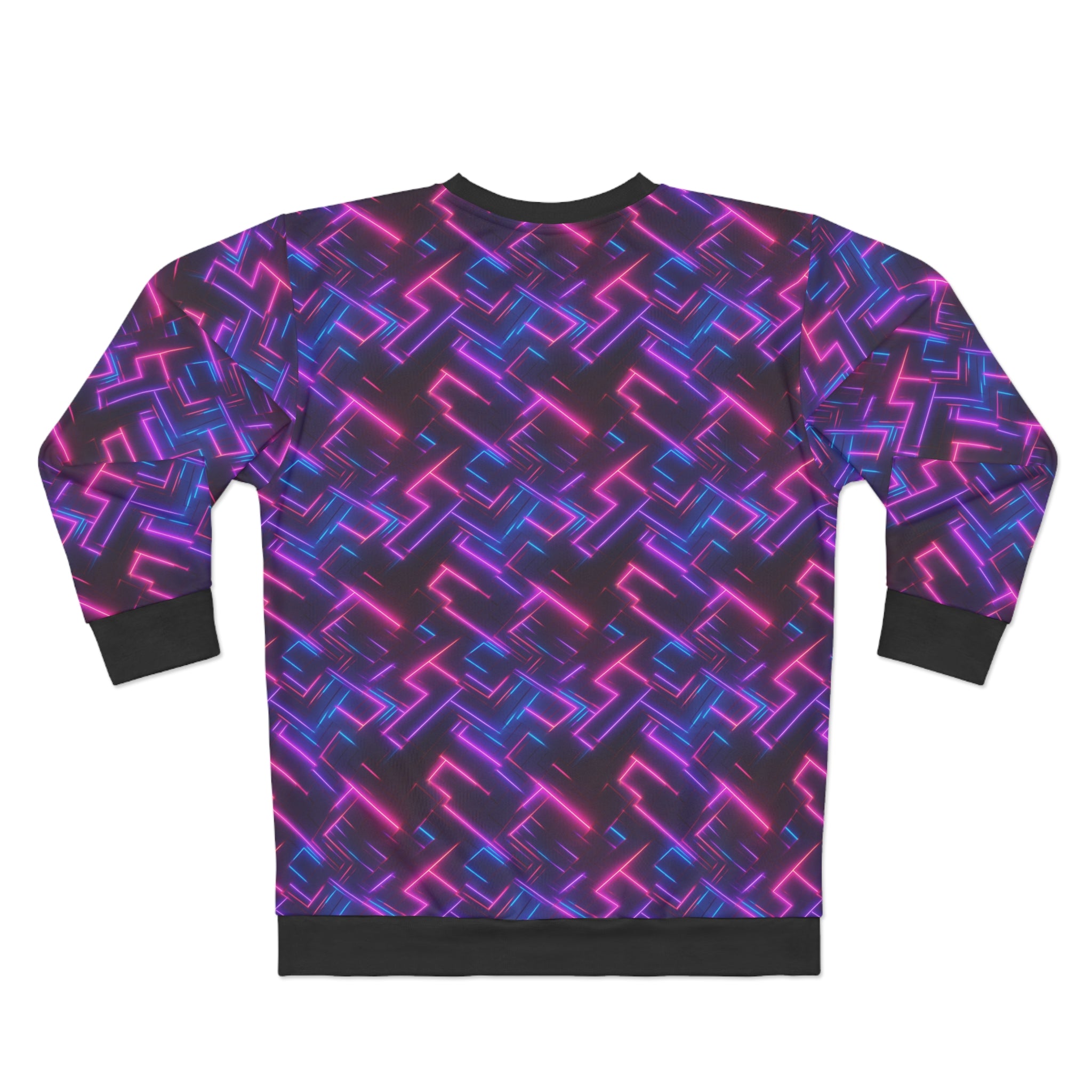 Unisex Sweatshirt (AOP) - Seamless Synthwave Designs 05