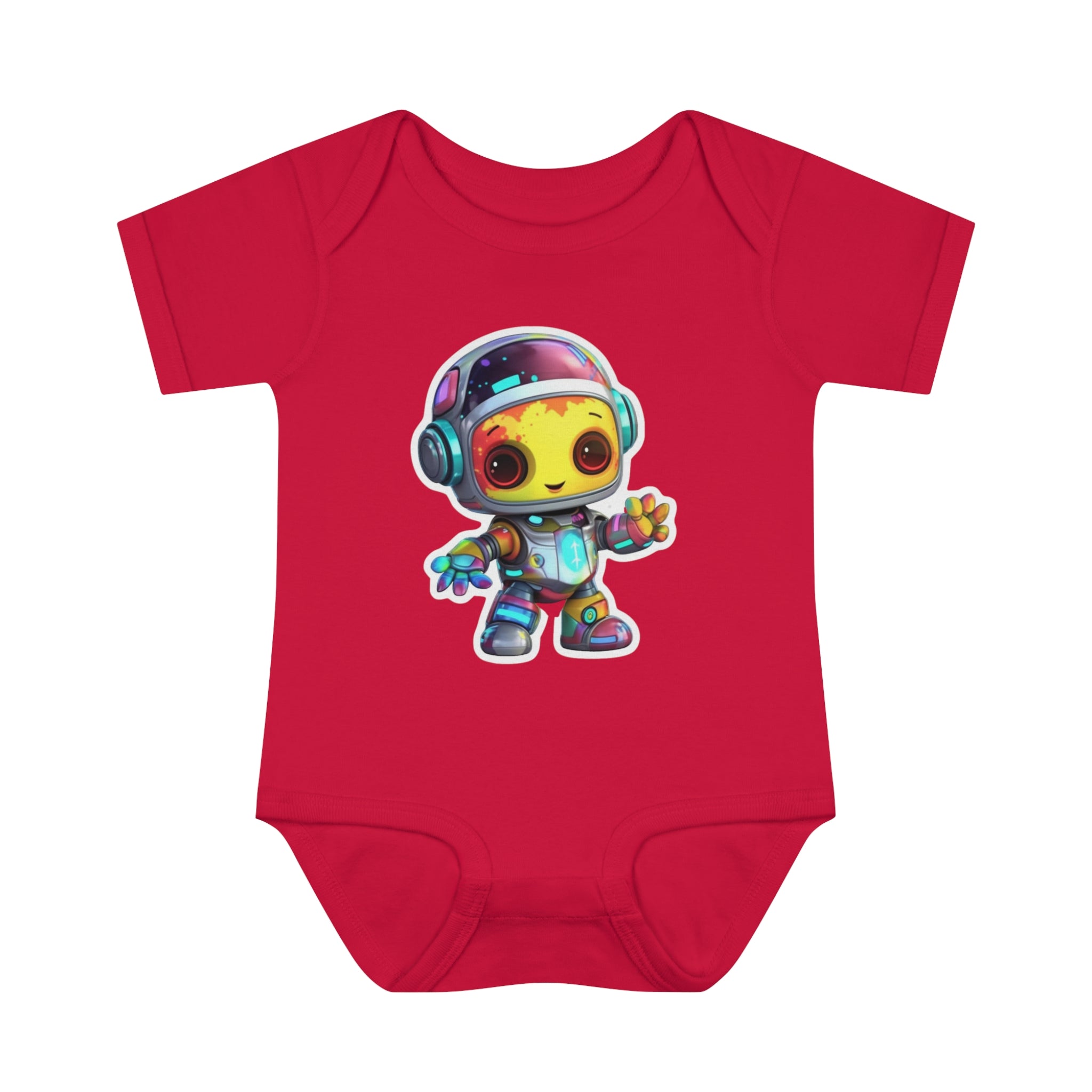 Infant Baby Rib Bodysuit - Comet, Robot Pop Art 09