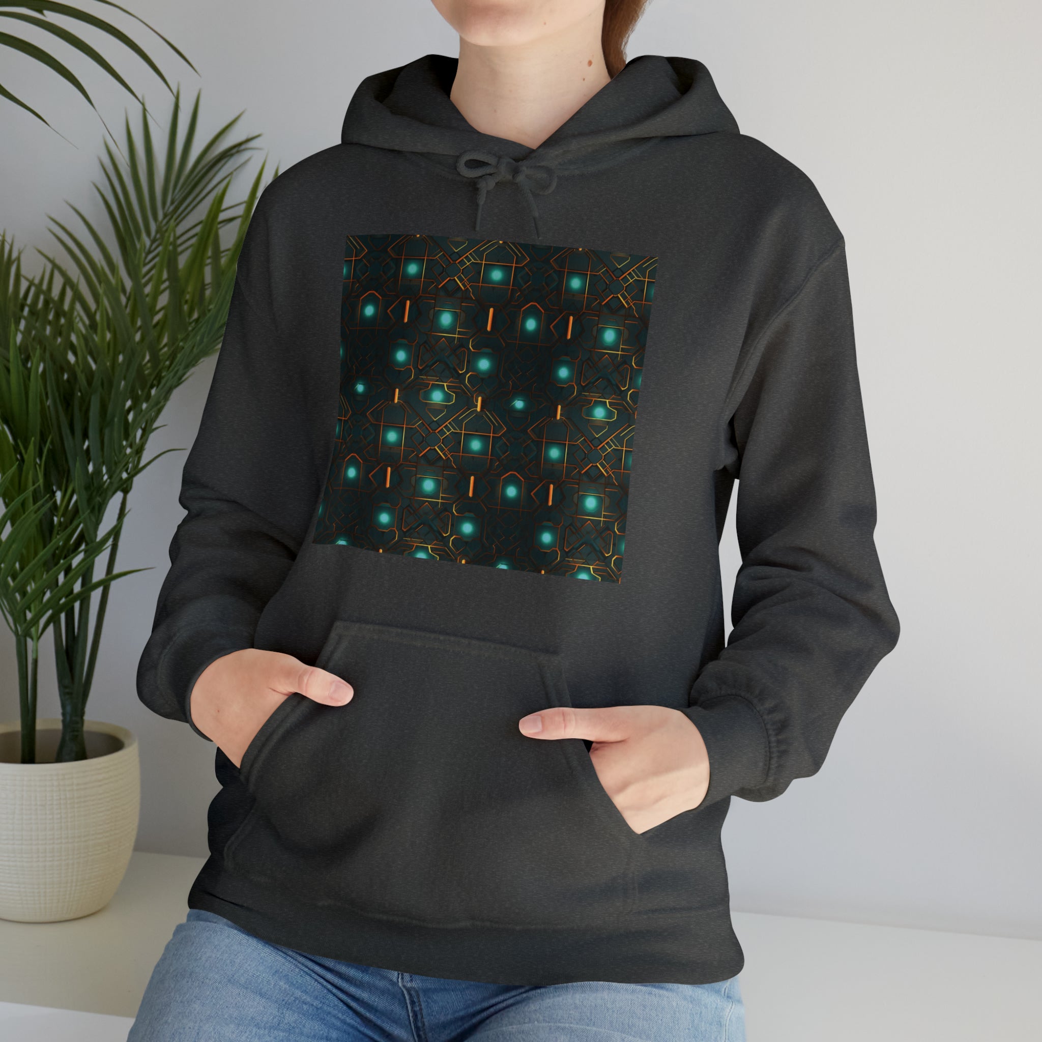 Unisex Heavy Blend™ Hooded Sweatshirt - Abstract Neon Designs 09