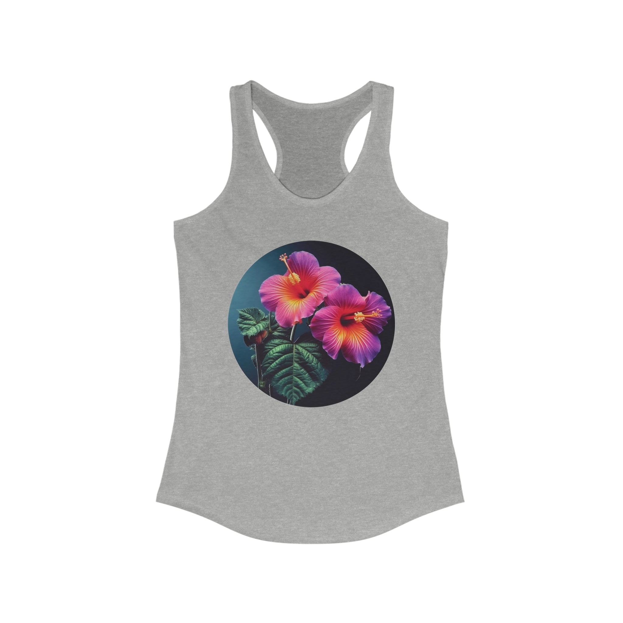 Women's Ideal Racerback Tank - Flowers - Abutilon