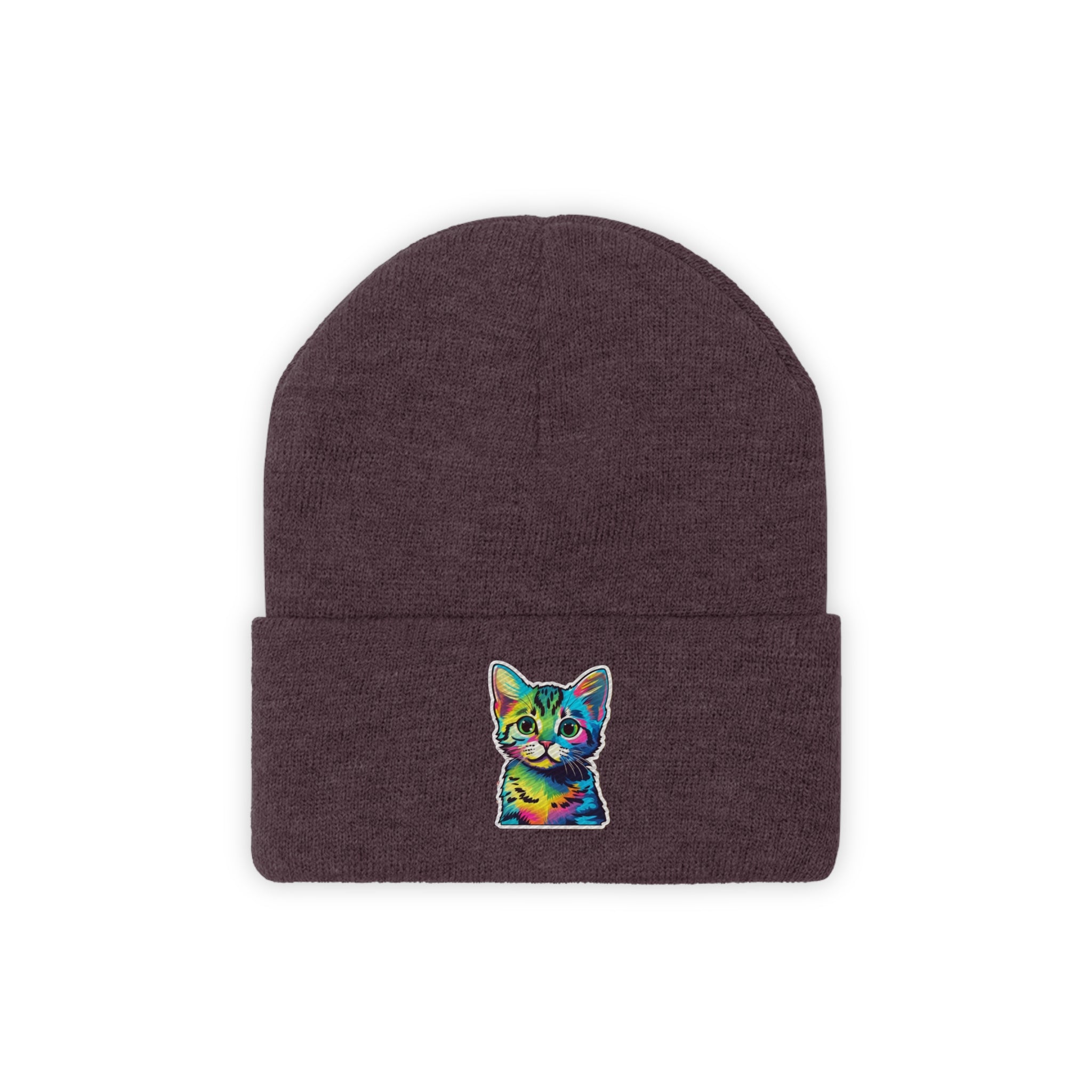 Knit Beanie - Kitten Pop Art 06